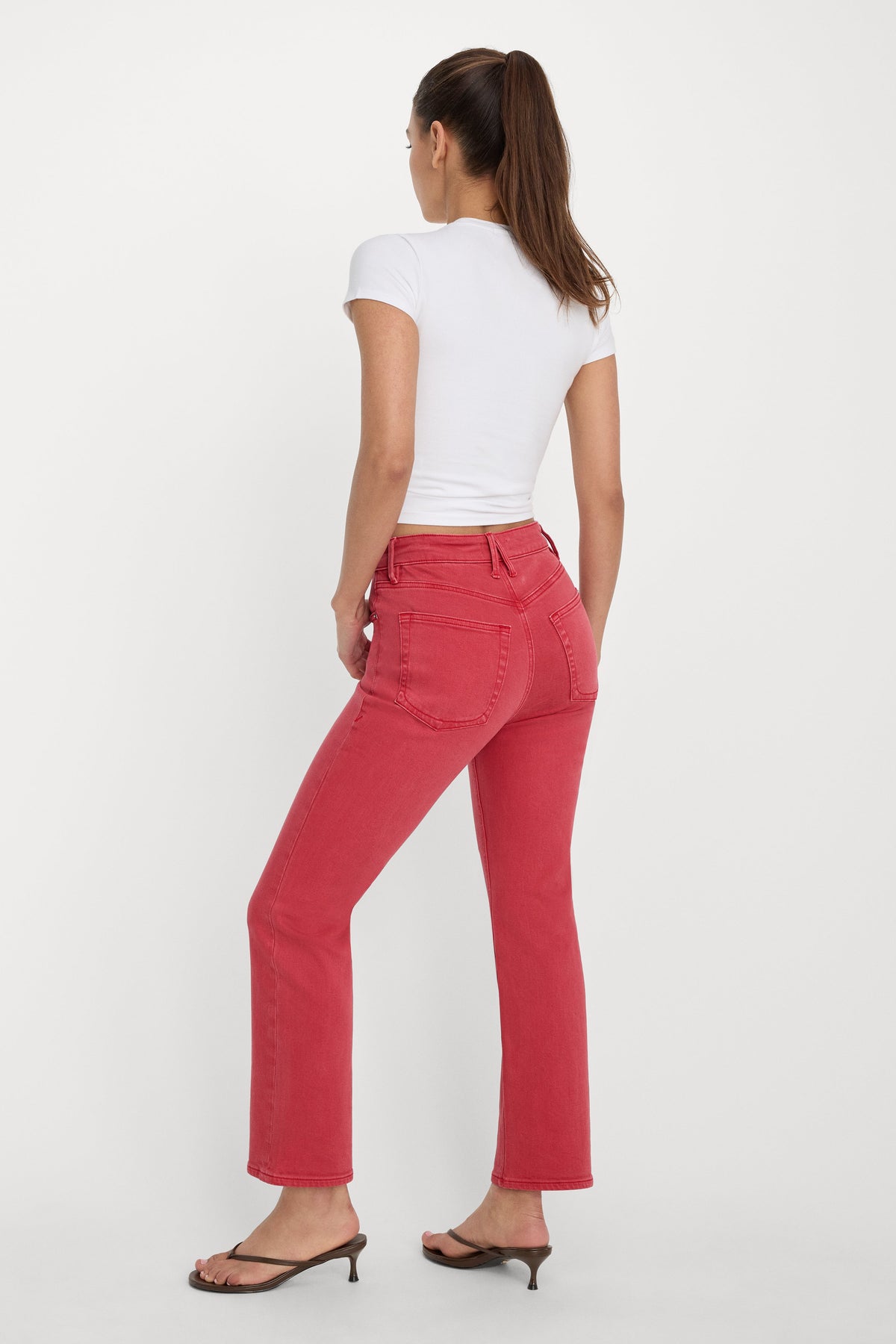 Premium GOOD ICON ANKLE JEANS CHERRY RED