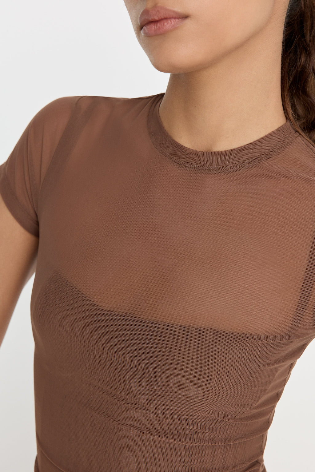Premium MESH BABY TEE SADDLEWOOD