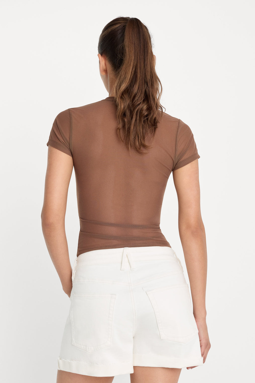 Premium MESH BABY TEE SADDLEWOOD