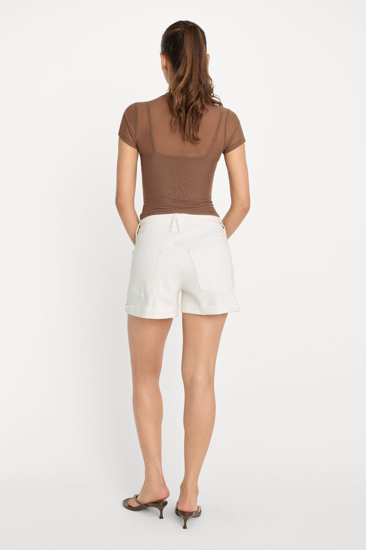 Premium GOOD GIRLFRIEND SHORTS WHITE001