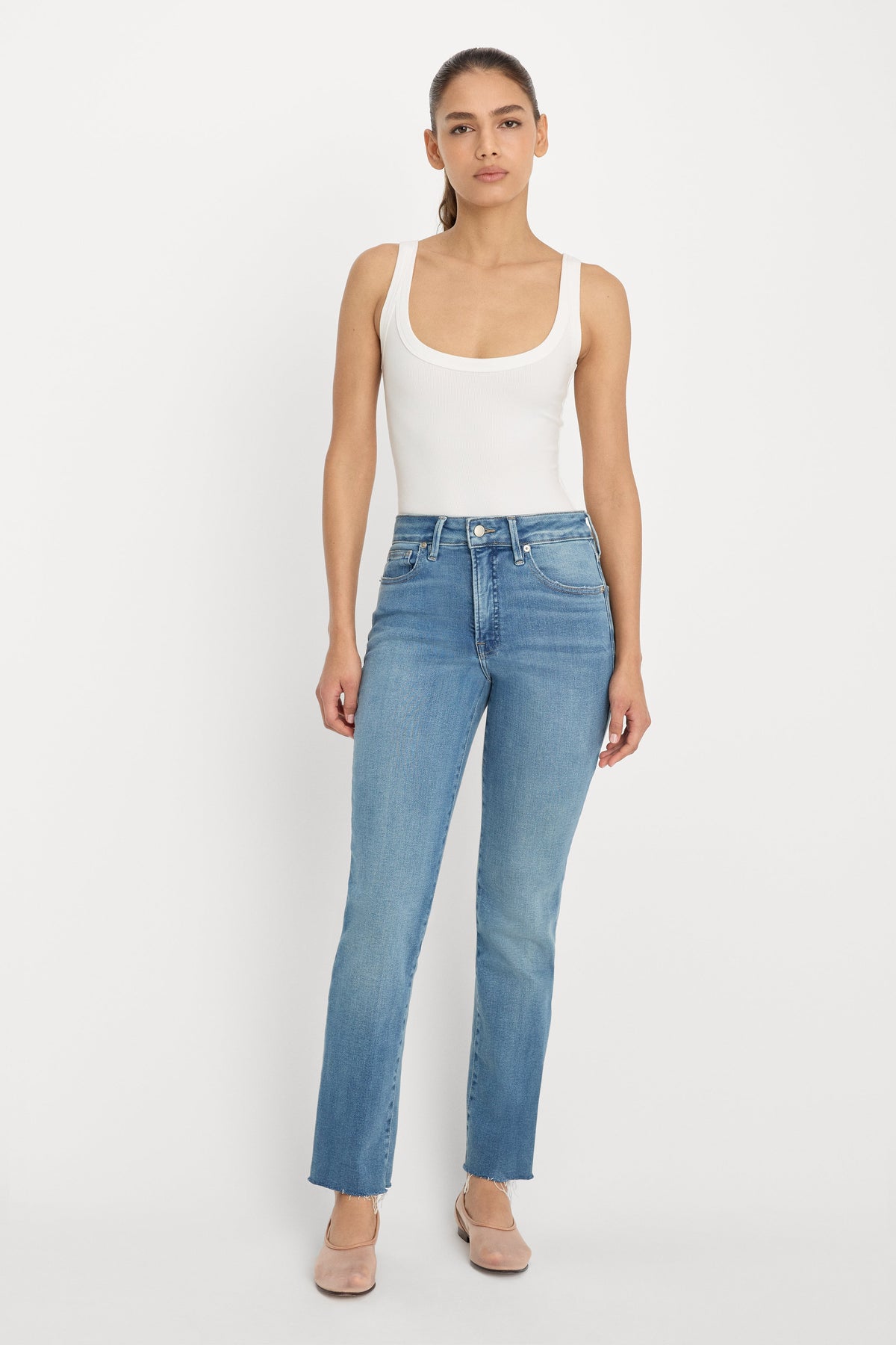 Premium SOFT TECH GOOD LEGS STRAIGHT JEANS INDIGO1209