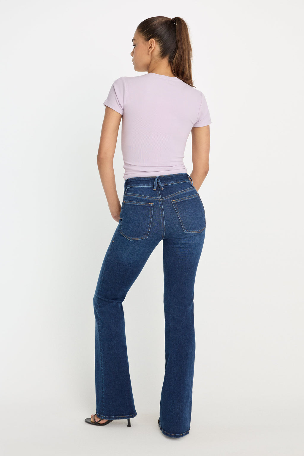 Premium COMPRESSION GOOD LEGS FLARE JEANS INDIGO1229