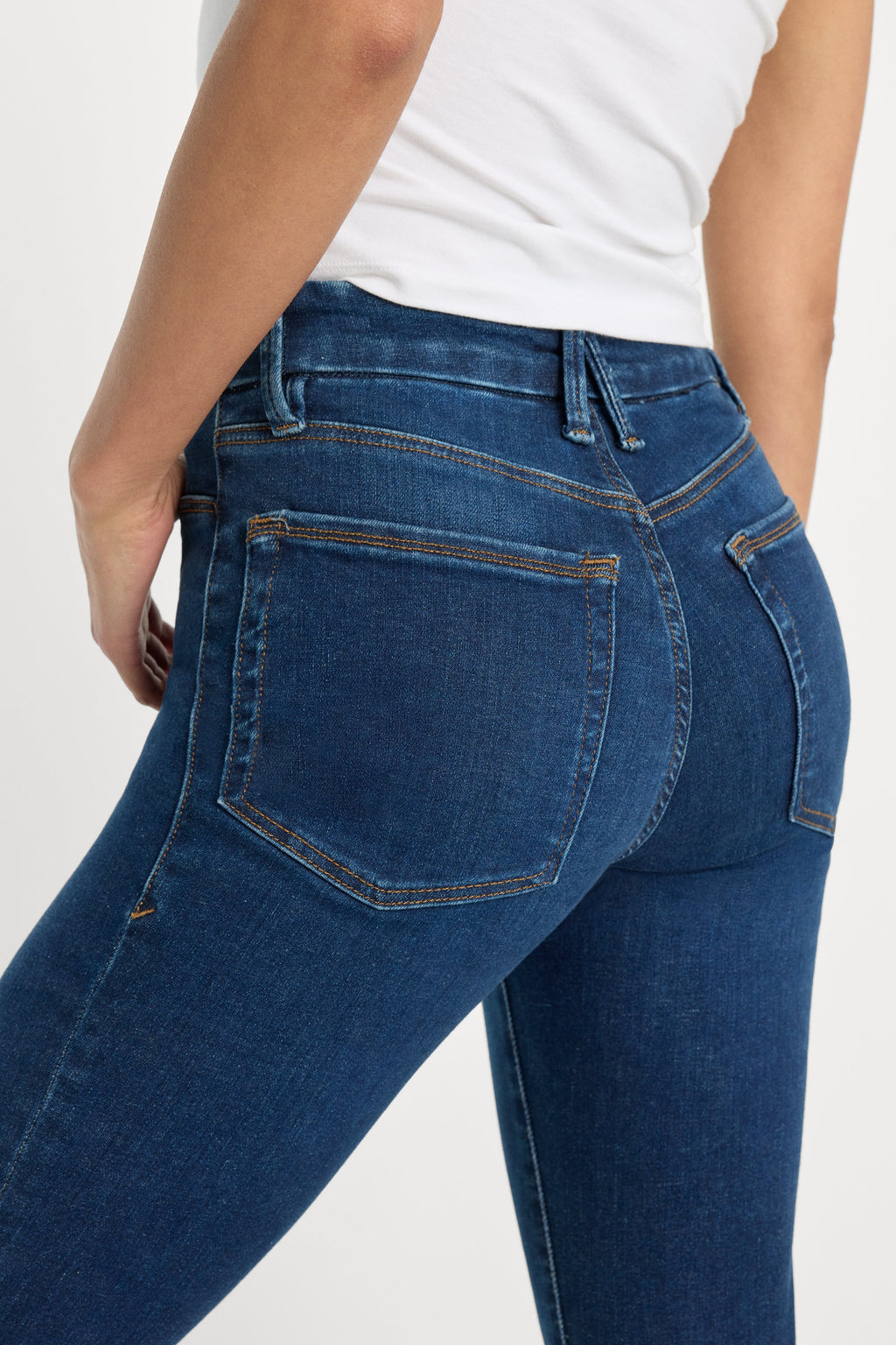 Premium POWER STRETCH PULL-ON FLARE JEANS INDIGO491