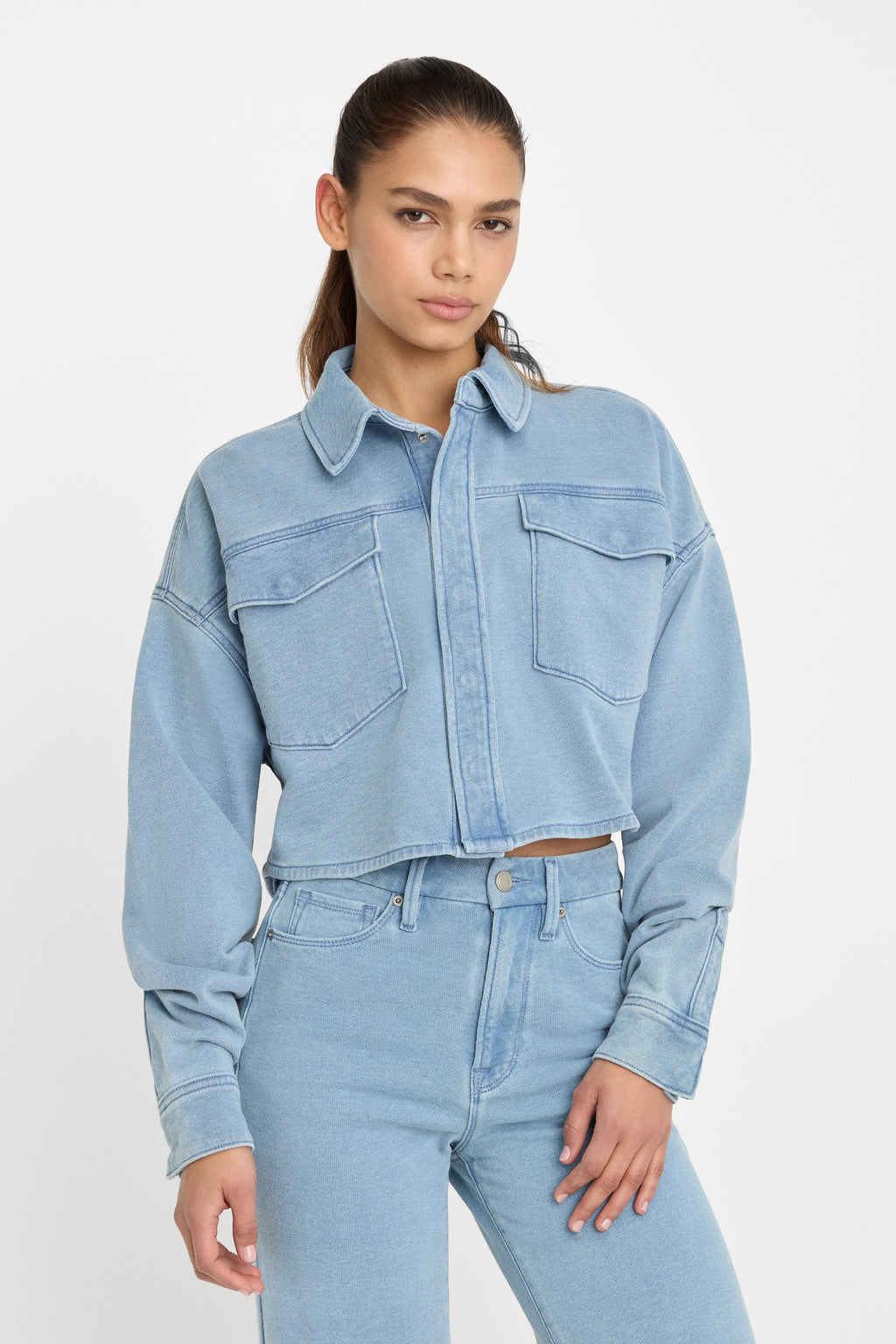 Premium JEANIUS CROPPED JACKET INDIGO376