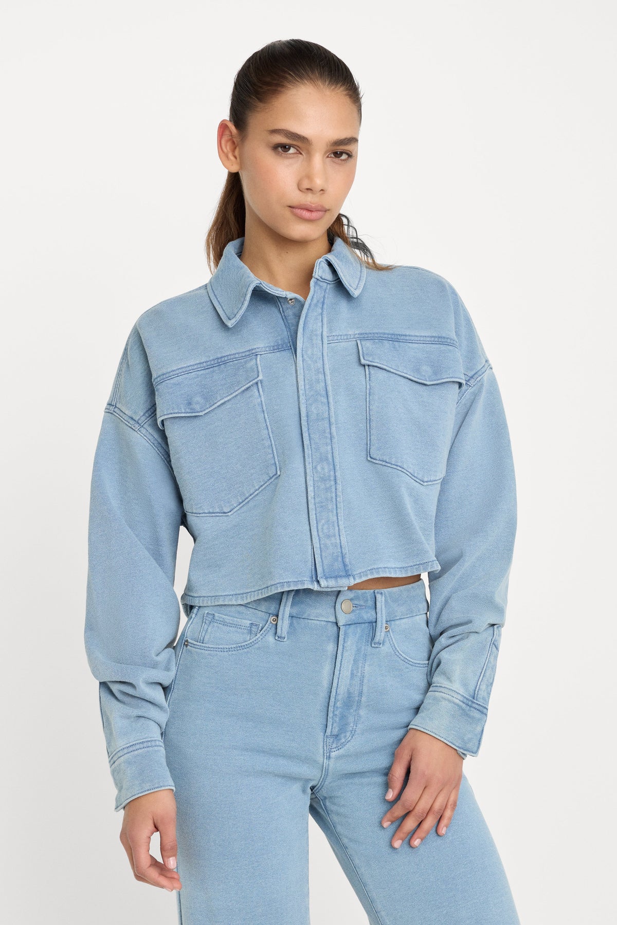 Premium JEANIUS CROPPED JACKET INDIGO376