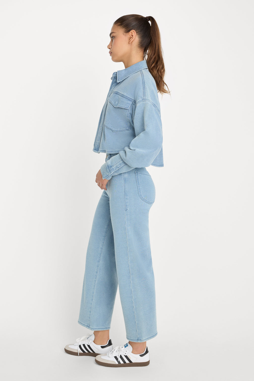 Premium JEANIUS CROP PALAZZO INDIGO376