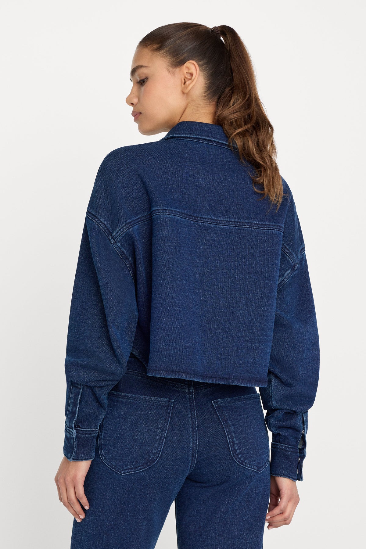 Premium JEANIUS CROPPED JACKET INDIGO377