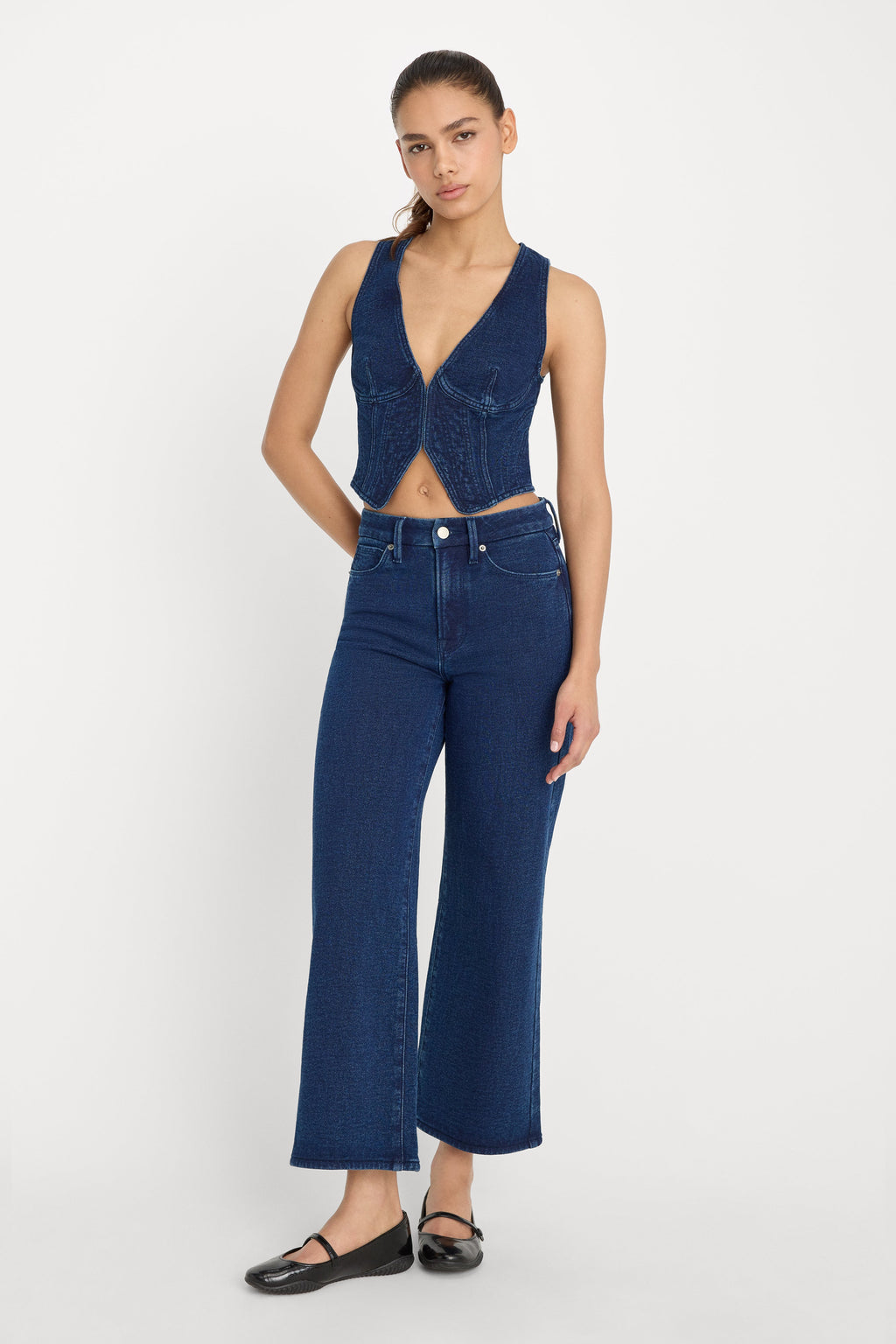 Premium JEANIUS CROP PALAZZO INDIGO377