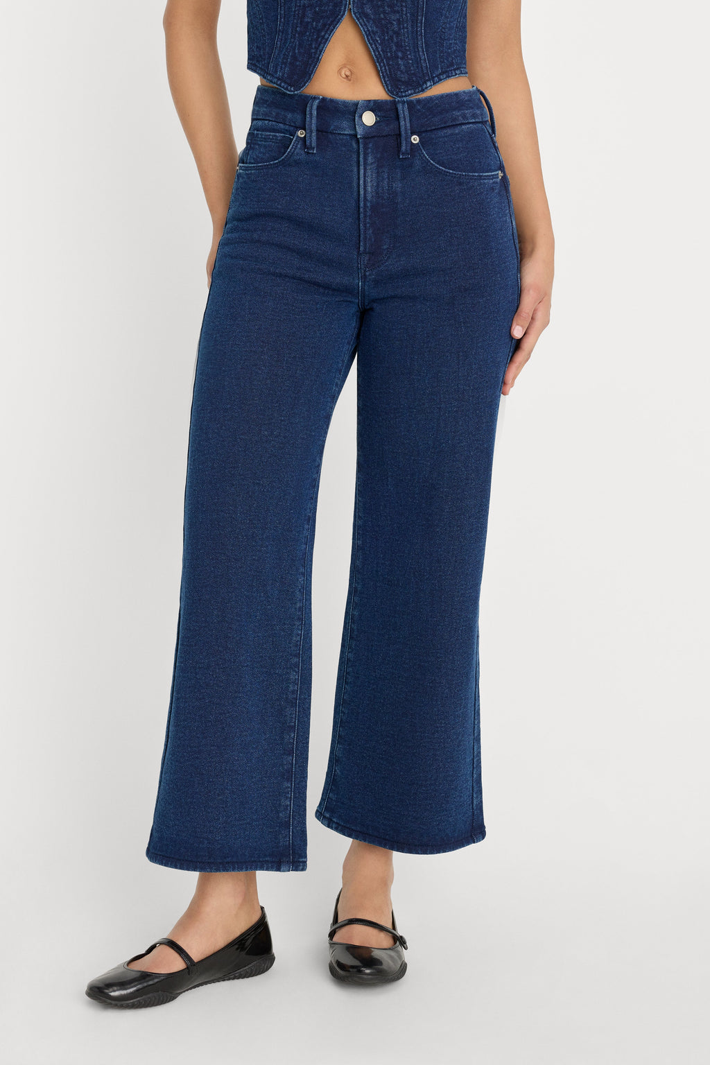 Premium JEANIUS CROP PALAZZO INDIGO377