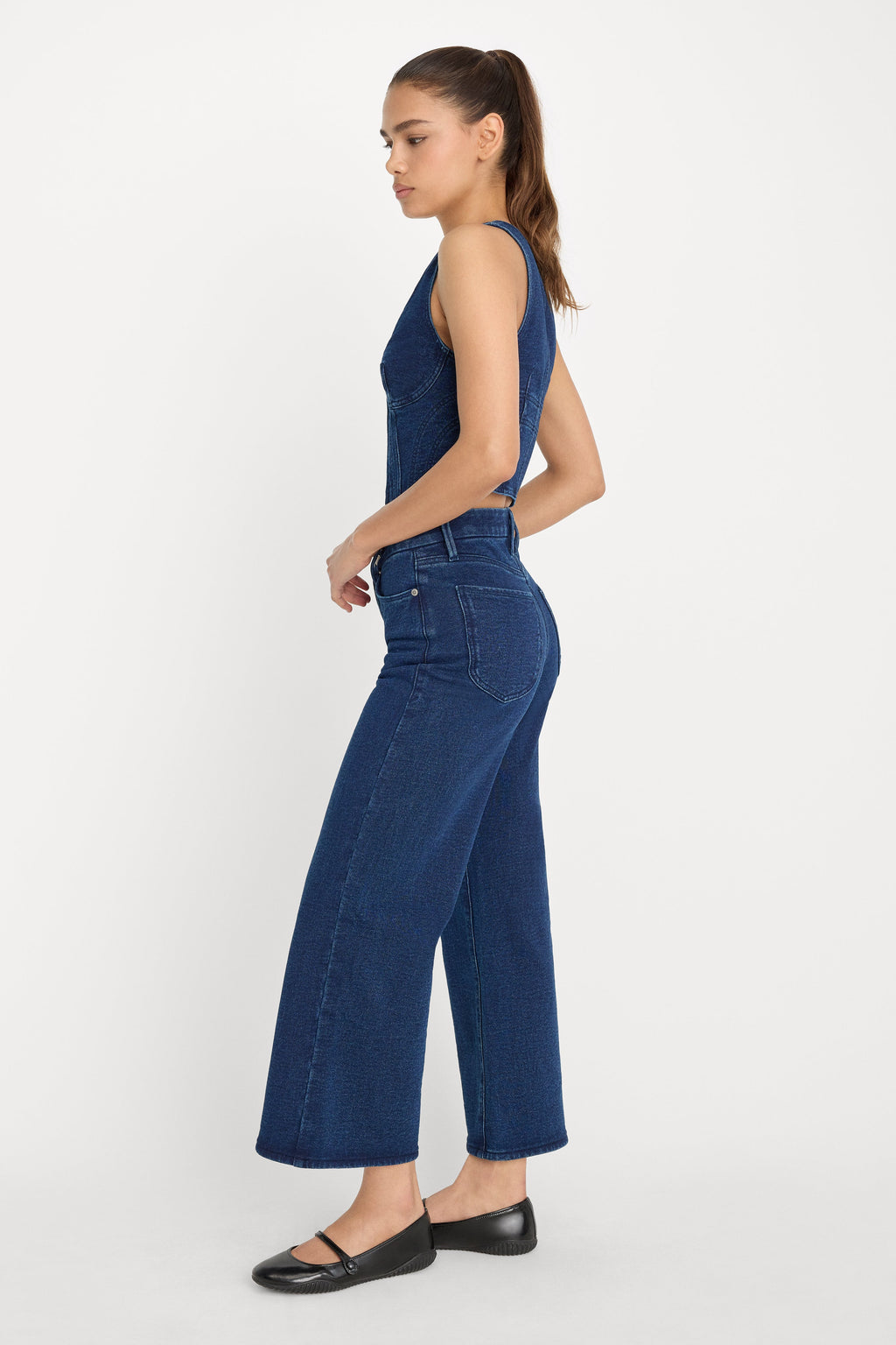 Premium JEANIUS CROP PALAZZO INDIGO377