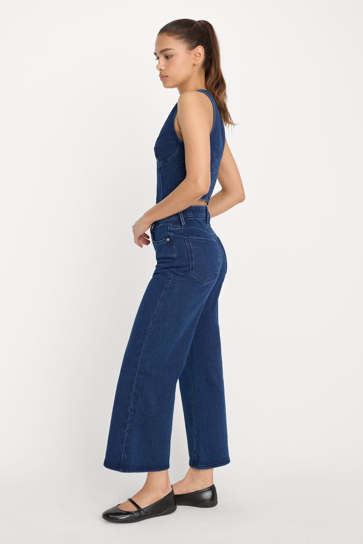 Premium JEANIUS CROP PALAZZO INDIGO377