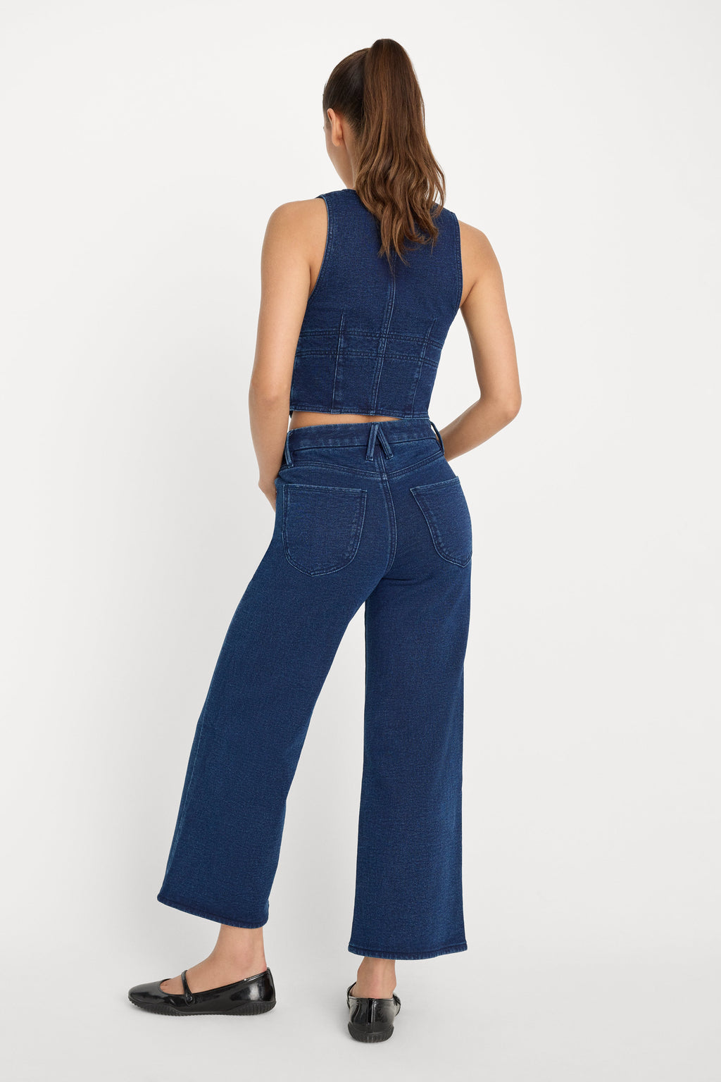Premium JEANIUS CROP PALAZZO INDIGO377