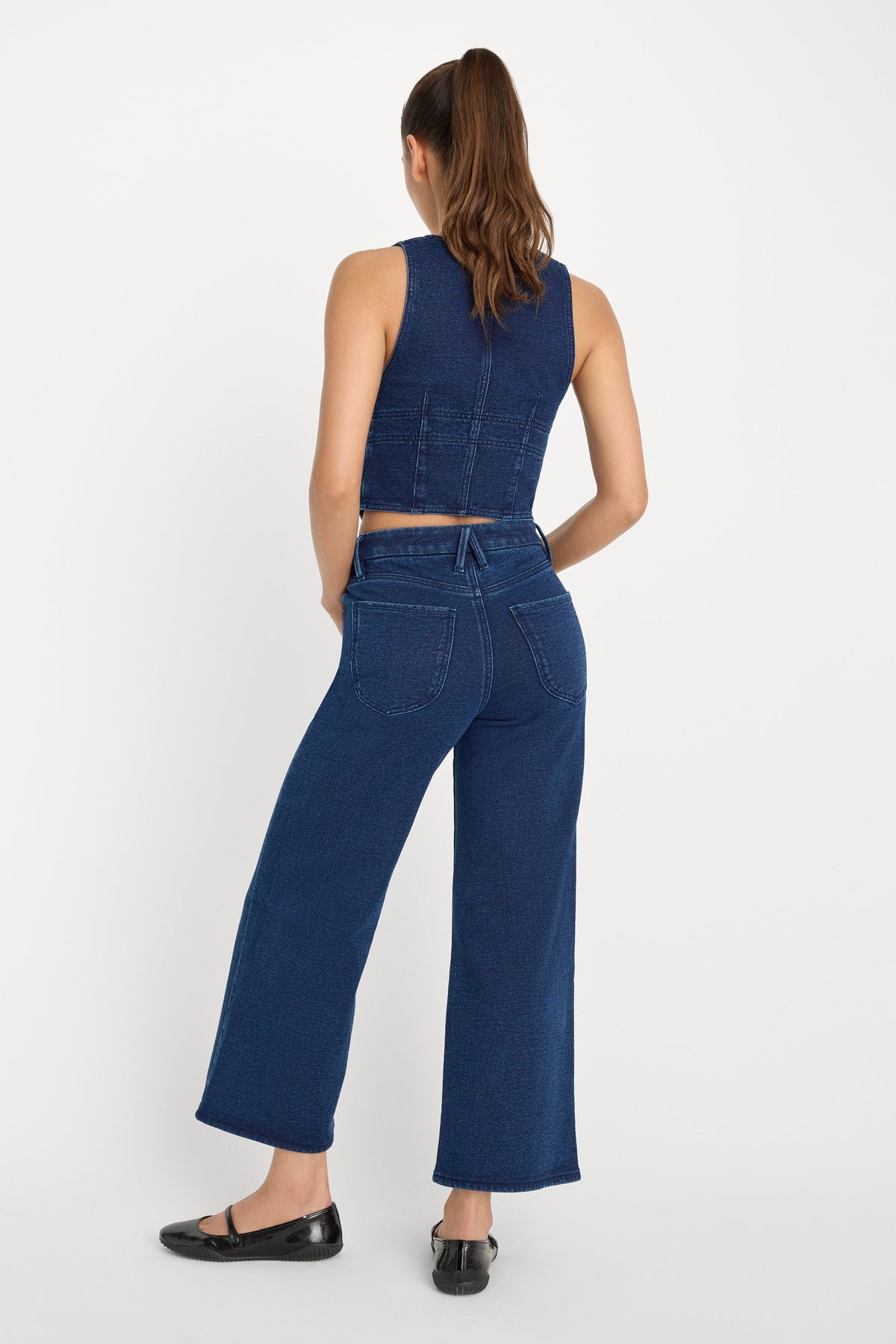 Premium JEANIUS CROP PALAZZO INDIGO377