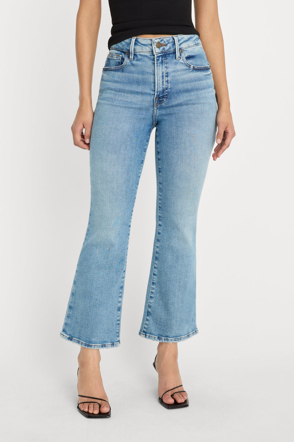 Premium SOFT TECH GOOD LEGS CROP MINI BOOT JEANS INDIGO1214