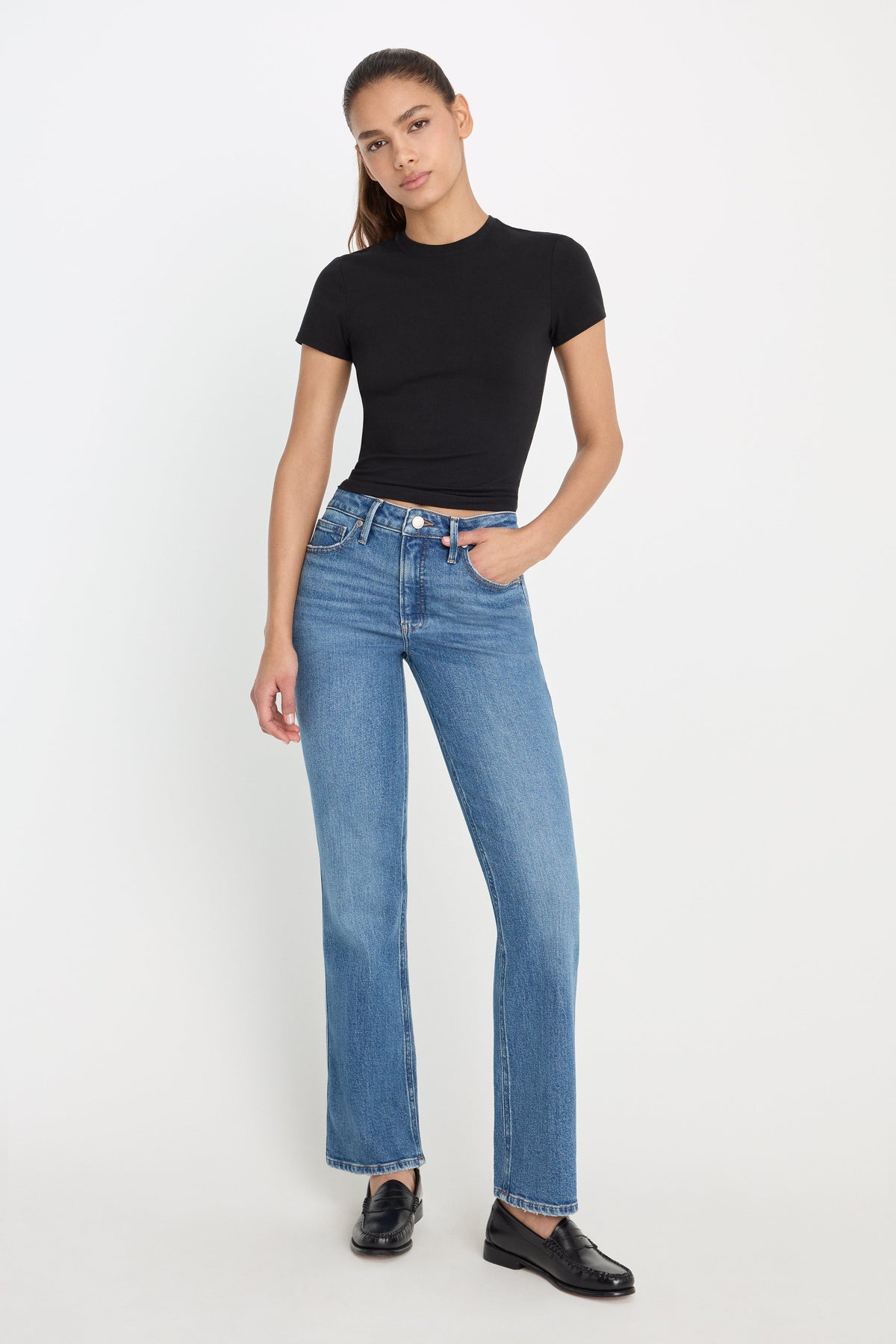 Premium GOOD KICK FLARE JEANS INDIGO1212