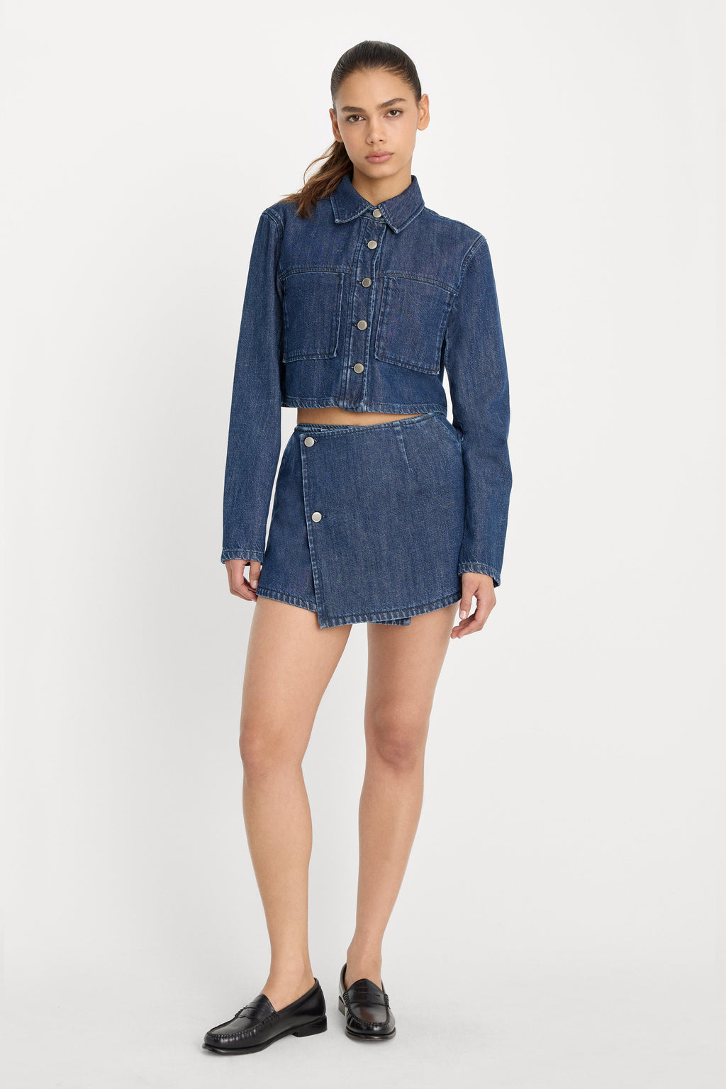 Premium DENIM SKORT INDIGO1187