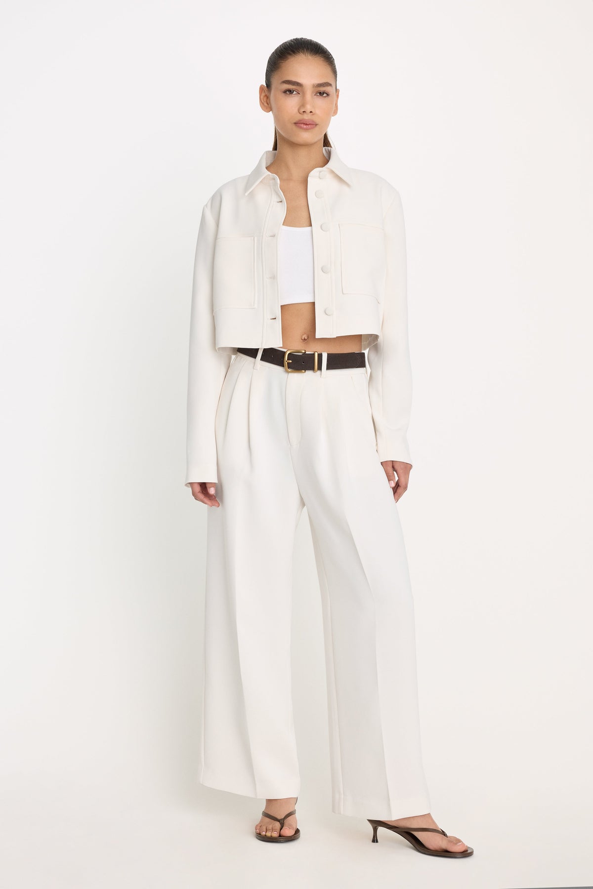 Premium LUXE SUITING CROPPED JACKET SOFT SHELL