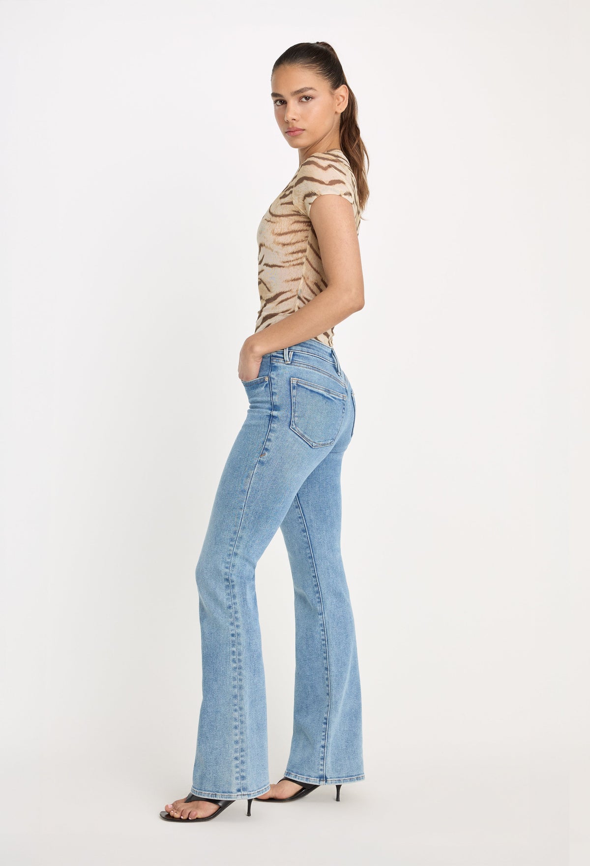 Premium GOOD LOW RISE BOOTCUT JEANS INDIGO1217