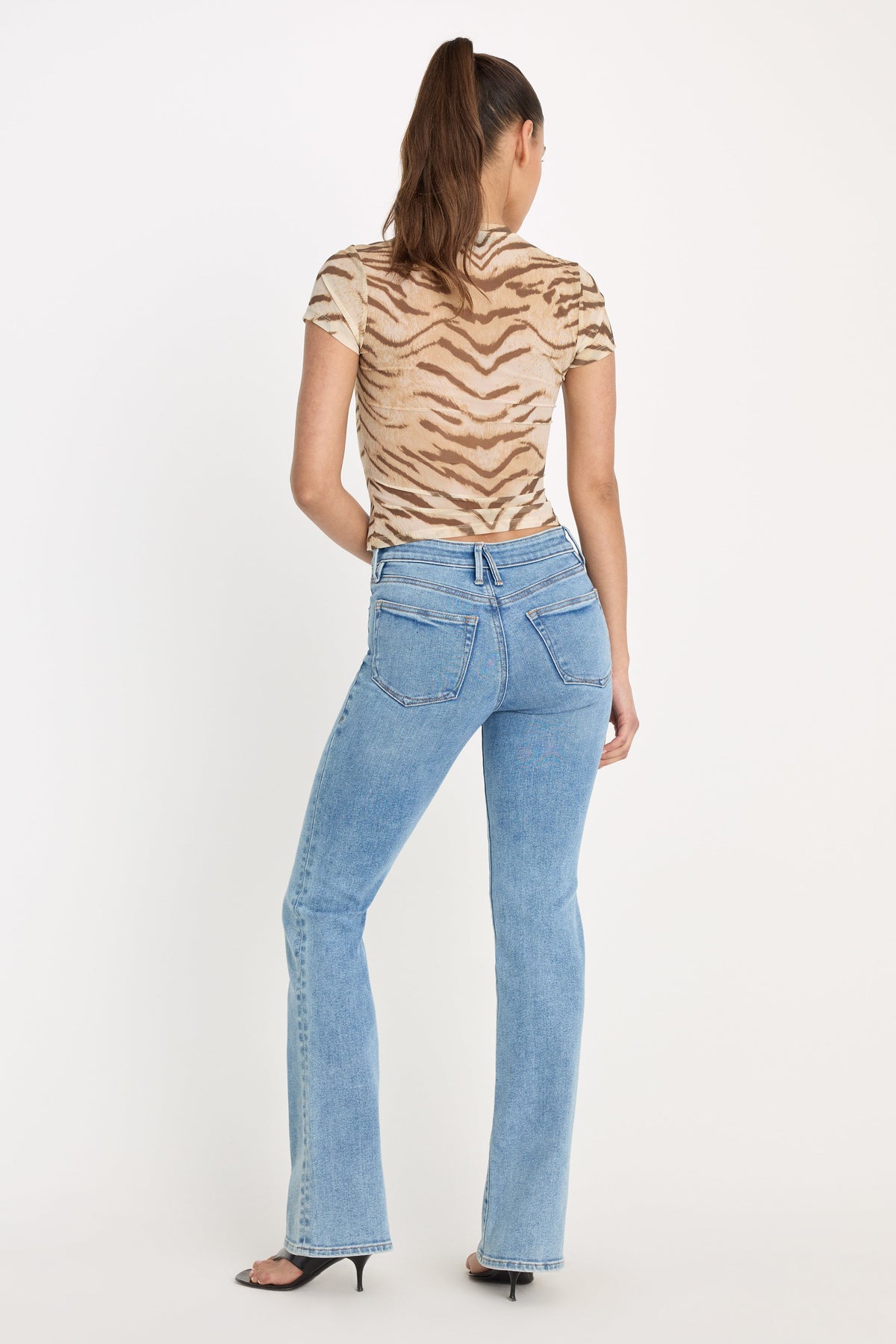 Premium GOOD LOW RISE BOOTCUT JEANS INDIGO1217