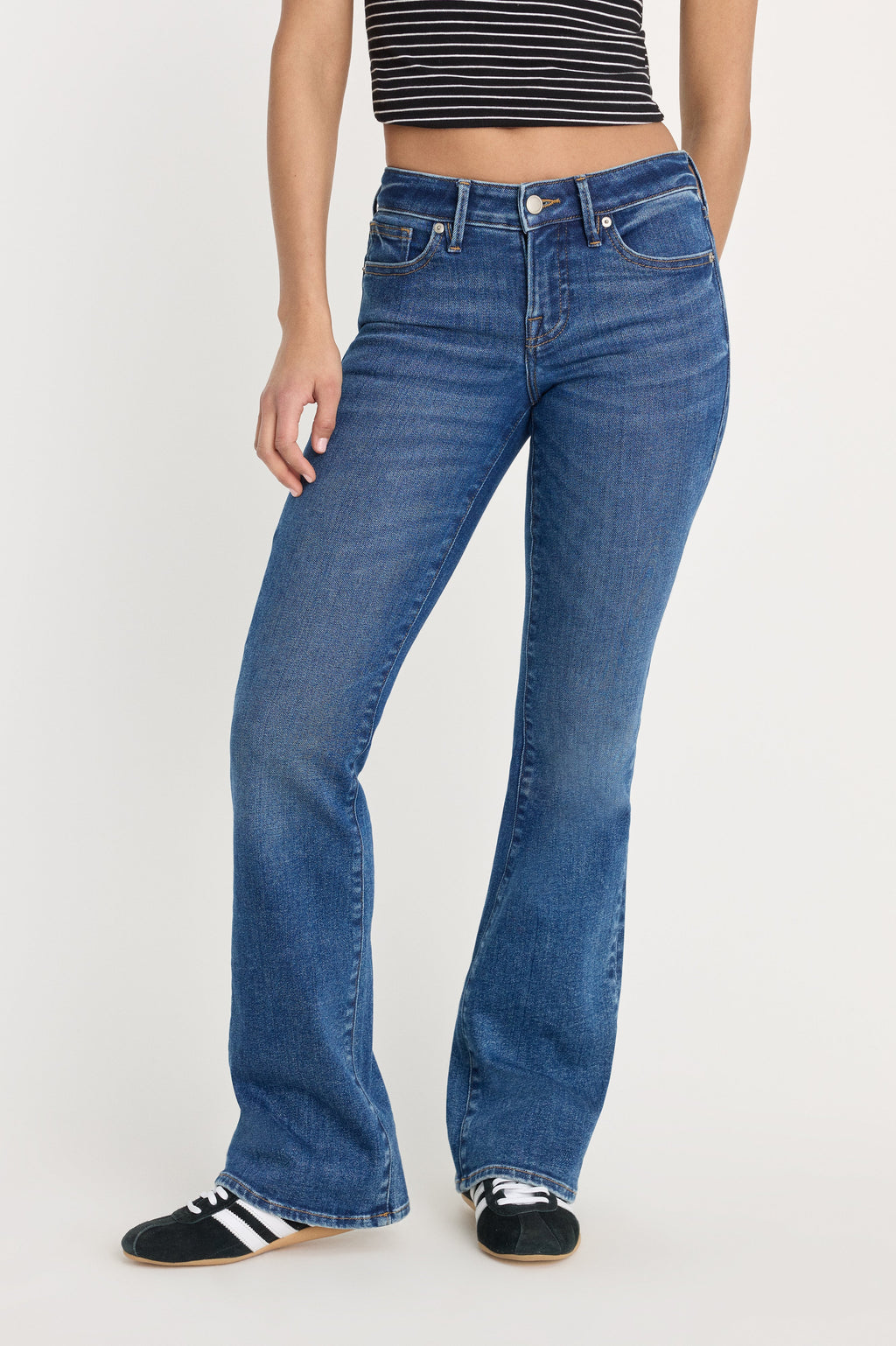 Premium GOOD LOW RISE BOOTCUT JEANS INDIGO1218