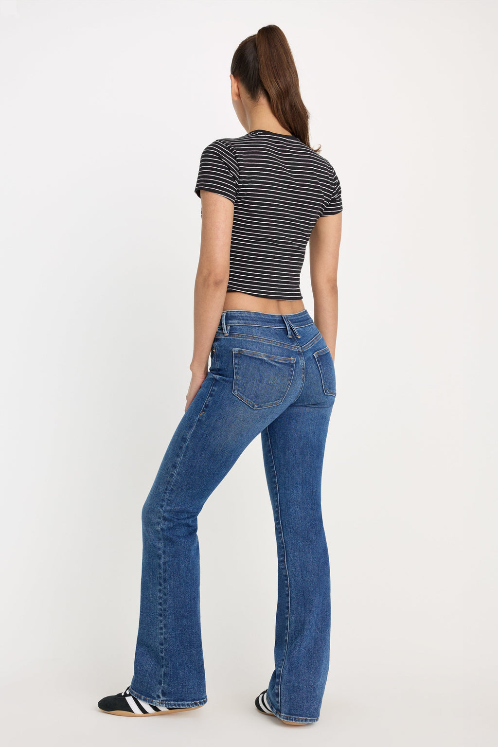 Premium GOOD LOW RISE BOOTCUT JEANS INDIGO1218