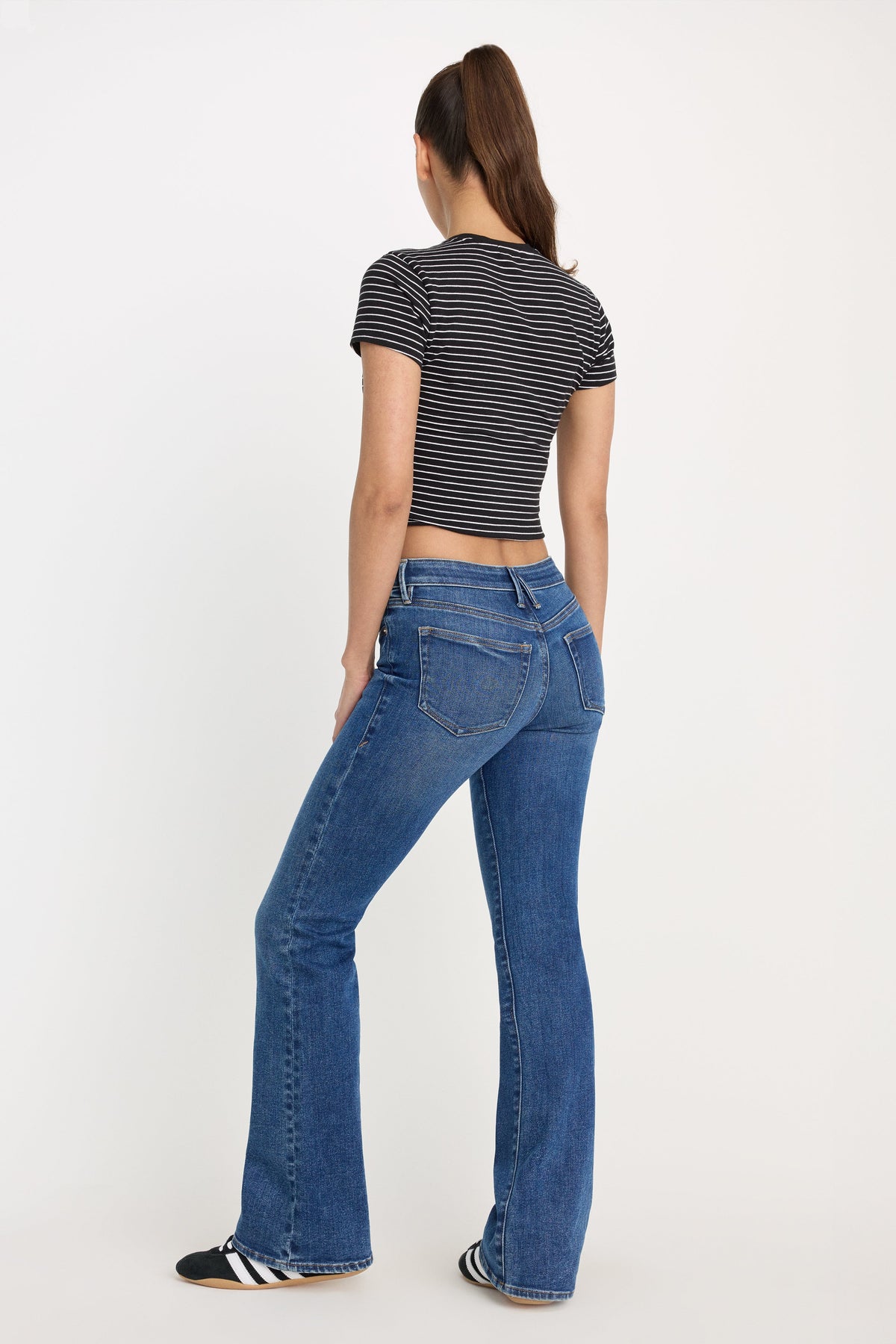 Premium GOOD LOW RISE BOOTCUT JEANS INDIGO1218