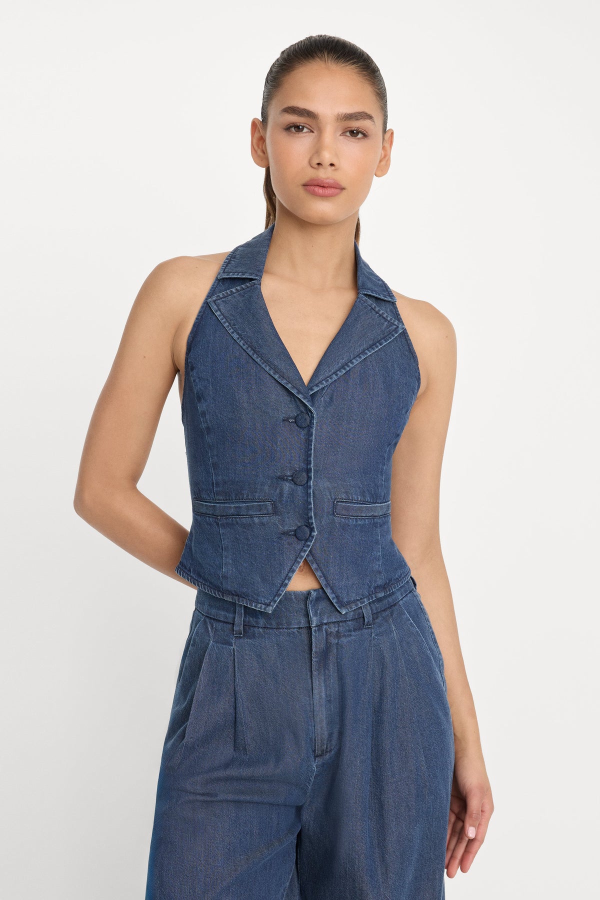 Premium HALTER VEST INDIGO1187