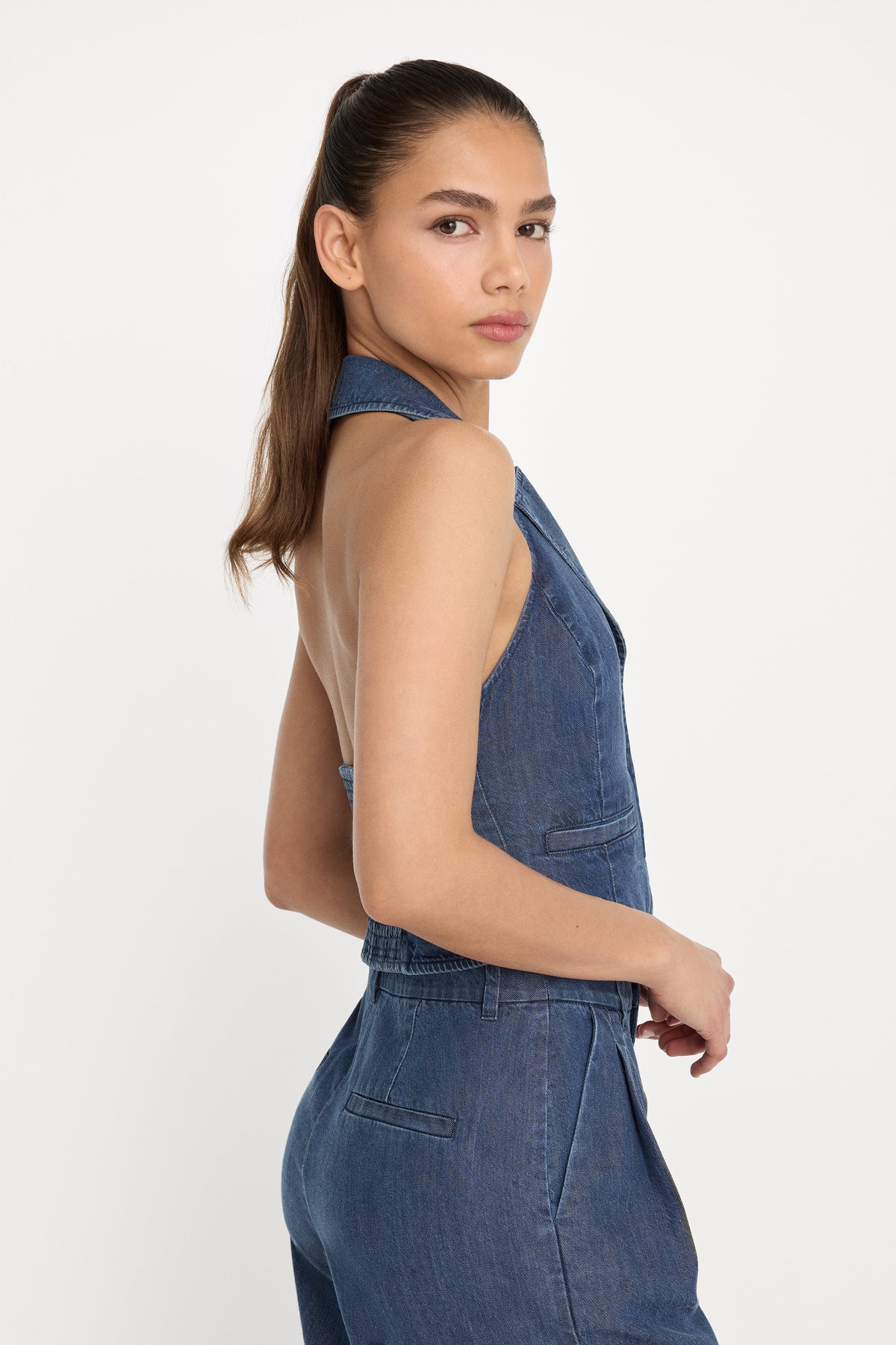 Premium HALTER VEST INDIGO1187