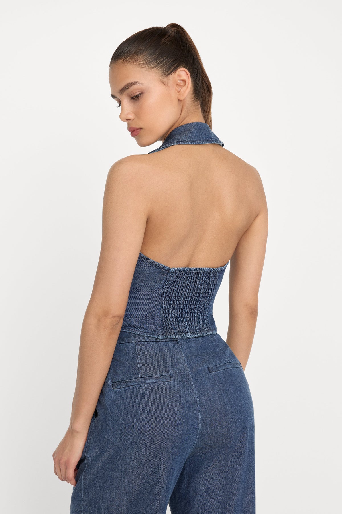 Premium HALTER VEST INDIGO1187