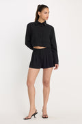 Premium LUXE SUITING TROUSER SHORT BLACK001