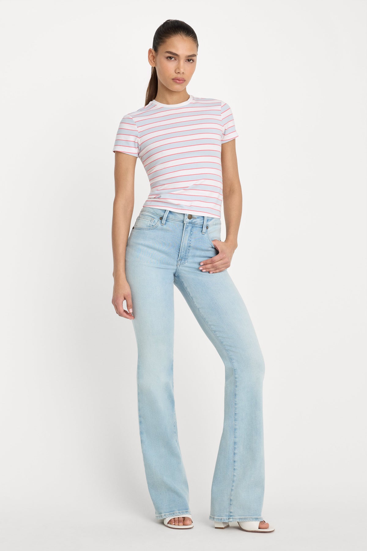 Premium THE BABY TEE SKY STRIPE