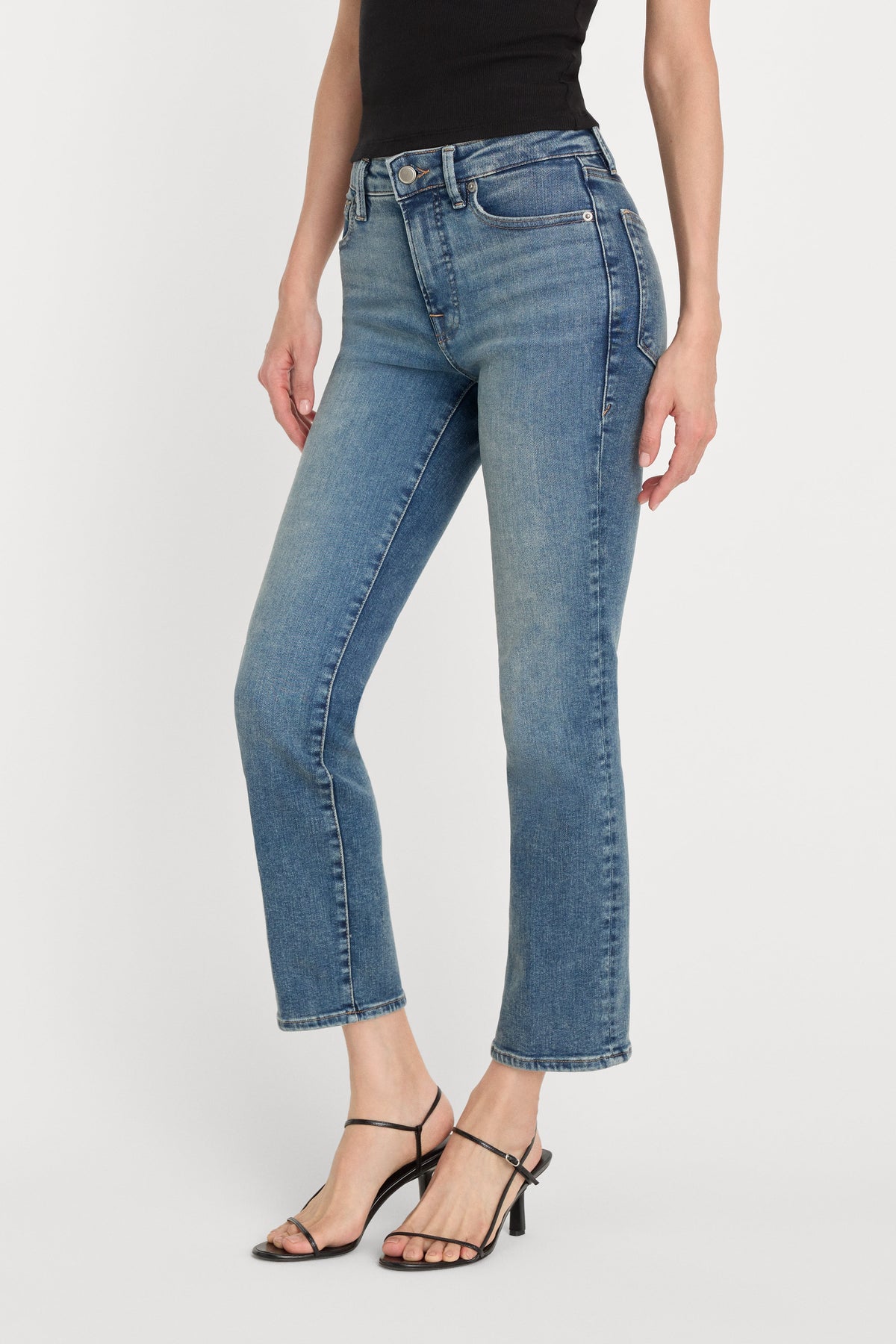 Premium COMPRESSION GOOD LEGS STRAIGHT JEANS INDIGO254
