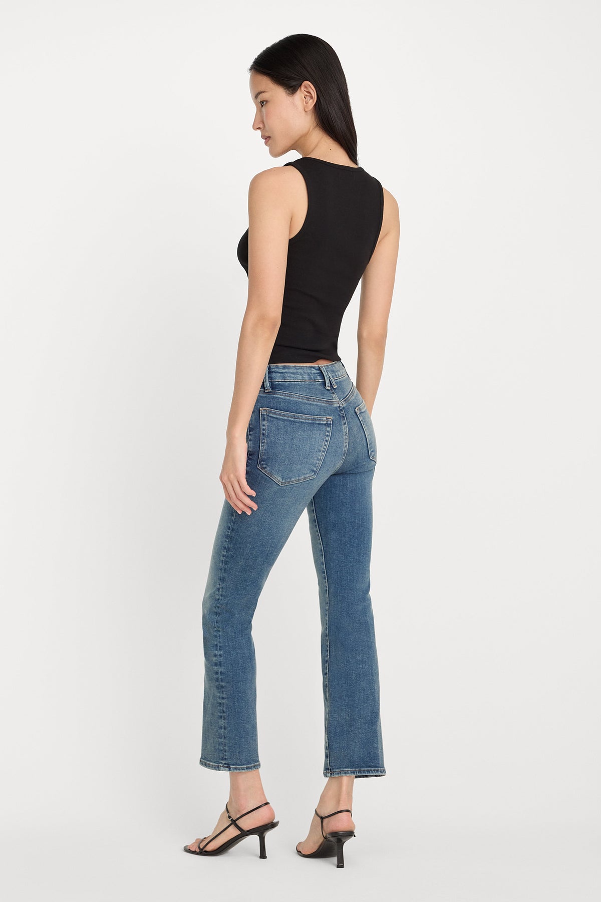 Premium COMPRESSION GOOD LEGS STRAIGHT JEANS INDIGO254