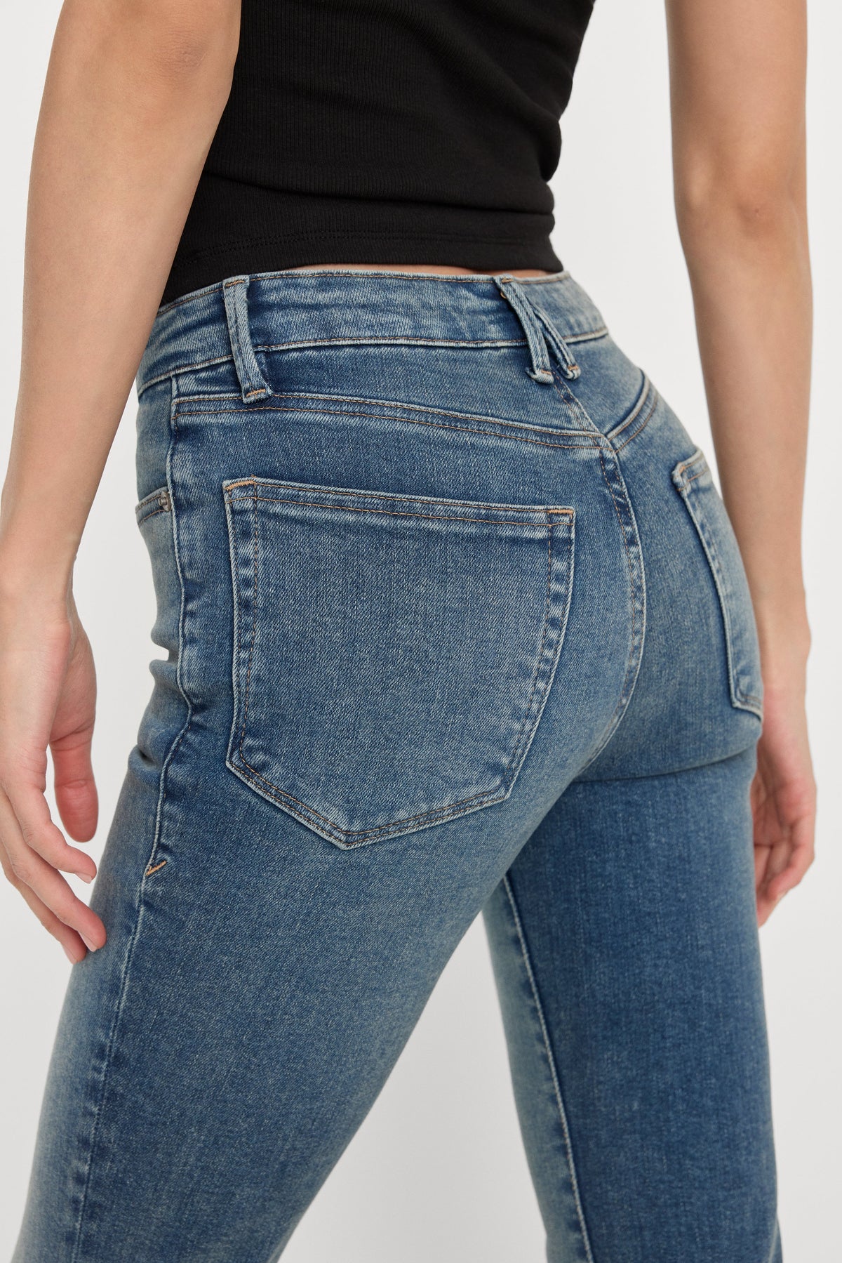 Premium COMPRESSION GOOD LEGS STRAIGHT JEANS INDIGO254