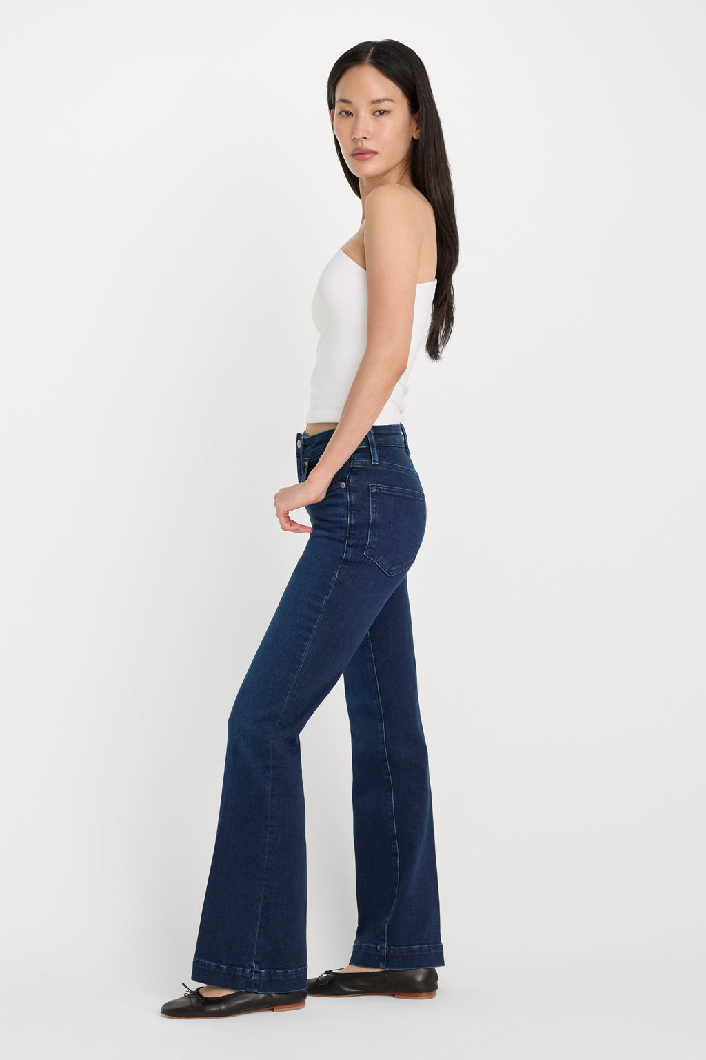 Premium COMPRESSION GOOD CLASSIC BOOTCUT JEANS INDIGO1150
