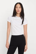 Premium SUPER STRETCH TWIST TEE WHITE001
