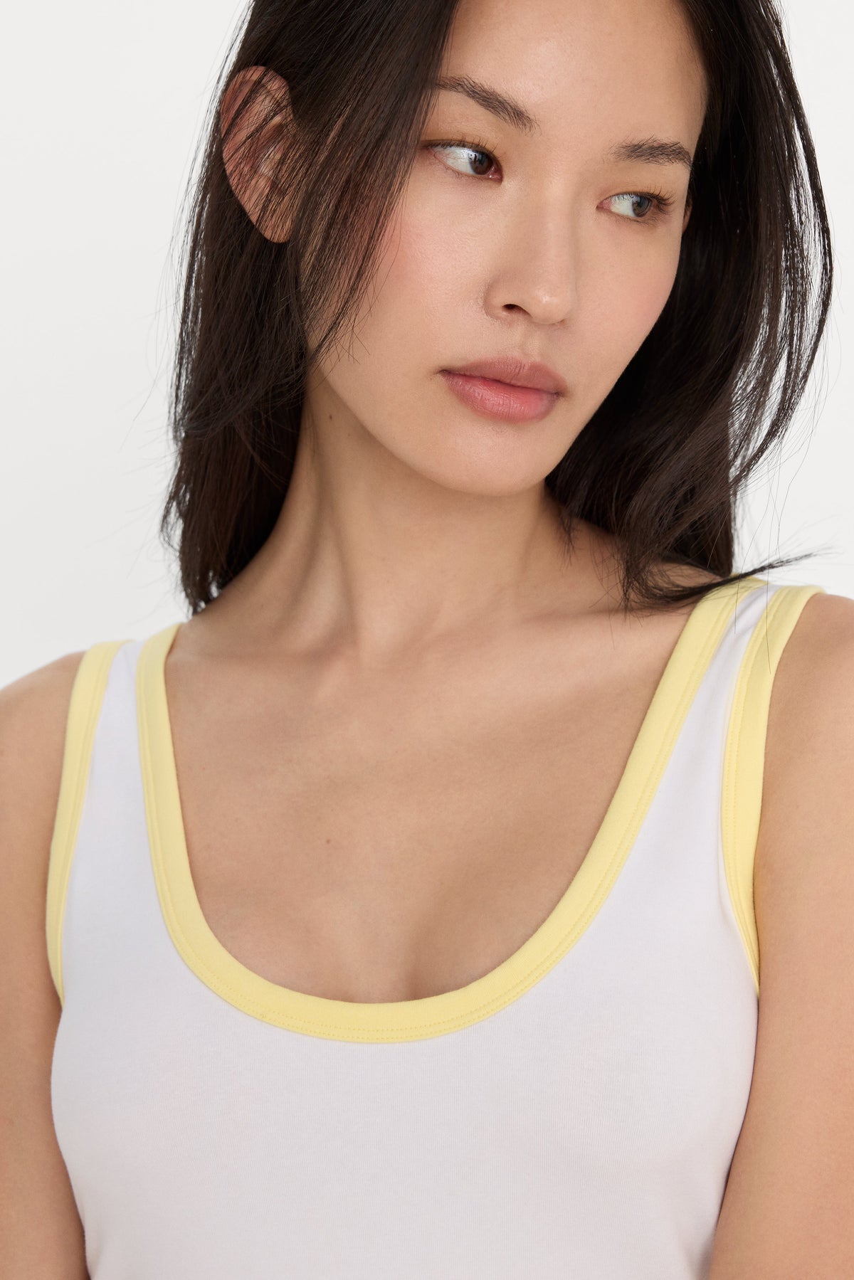 Premium SUPER STRETCH RINGER TANK WHITE001