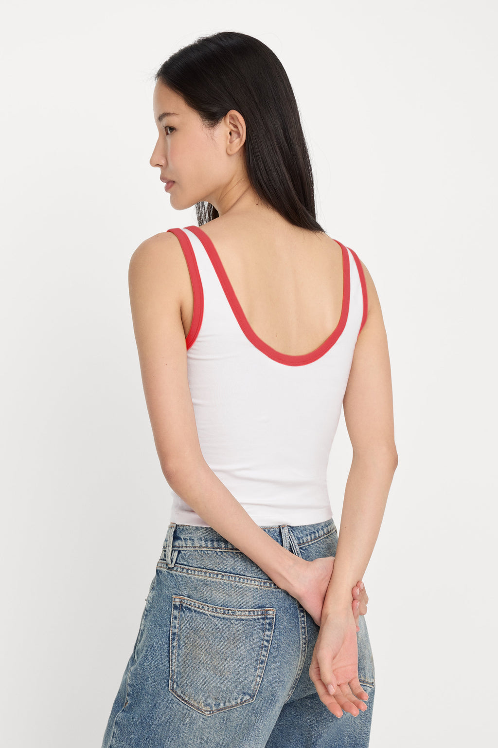 Premium SUPER STRETCH RINGER TANK FLAMING HOT