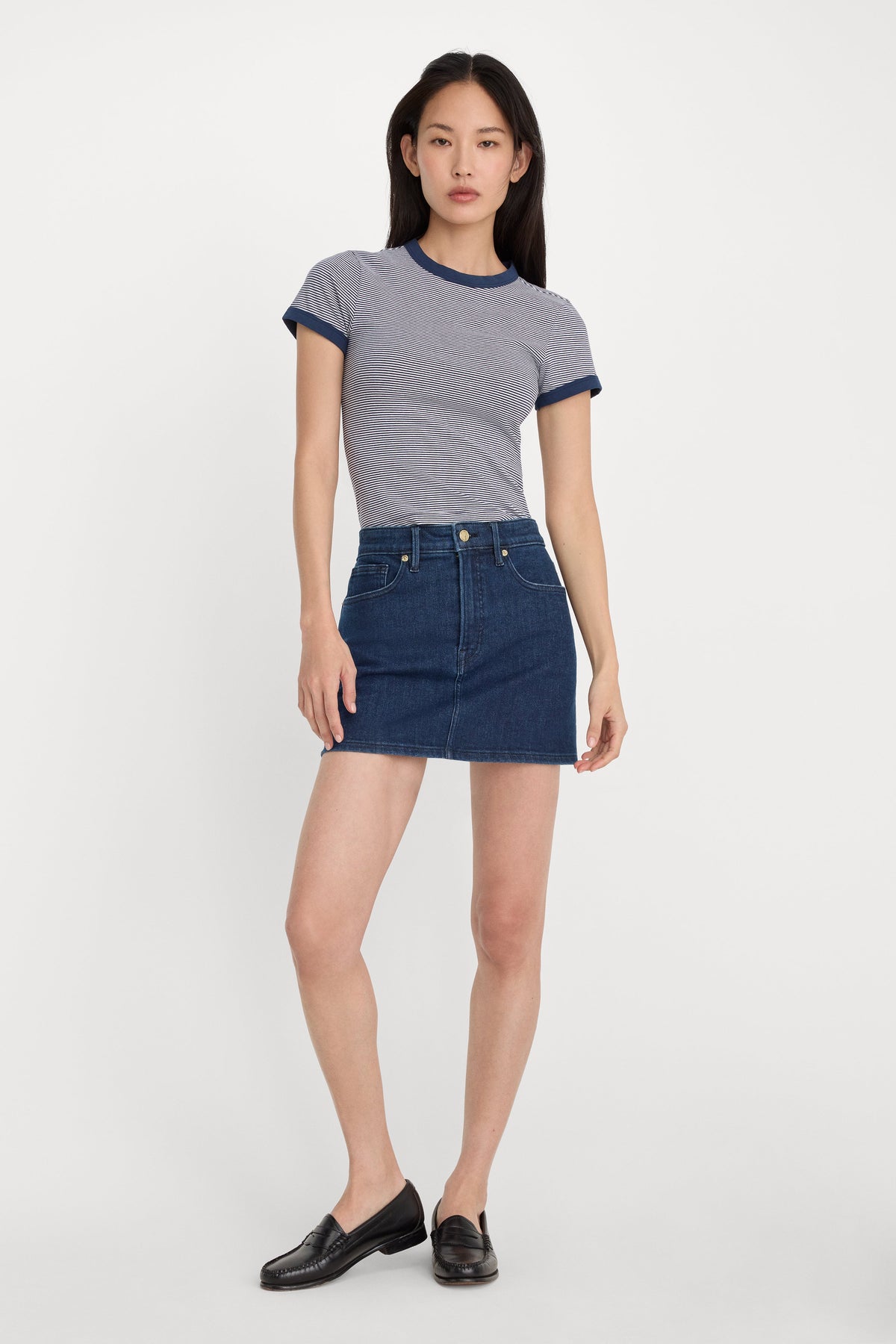 Premium GOOD 90S MINI SKIRT INDIGO1169