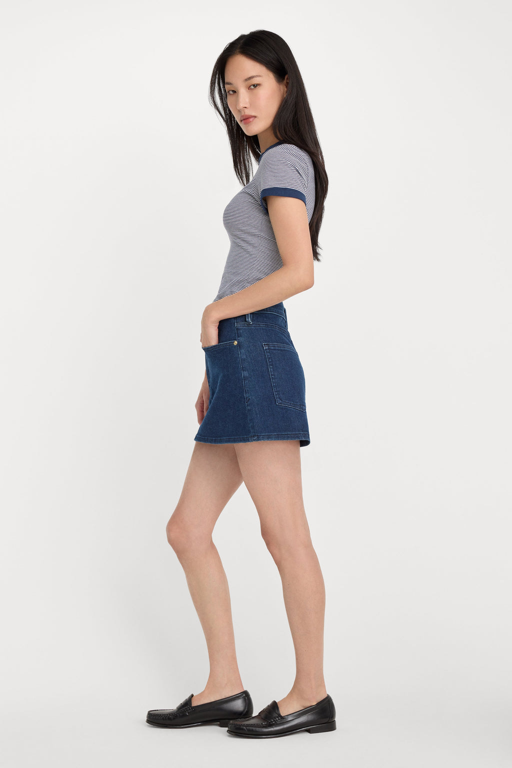 Premium GOOD 90S MINI SKIRT INDIGO1169