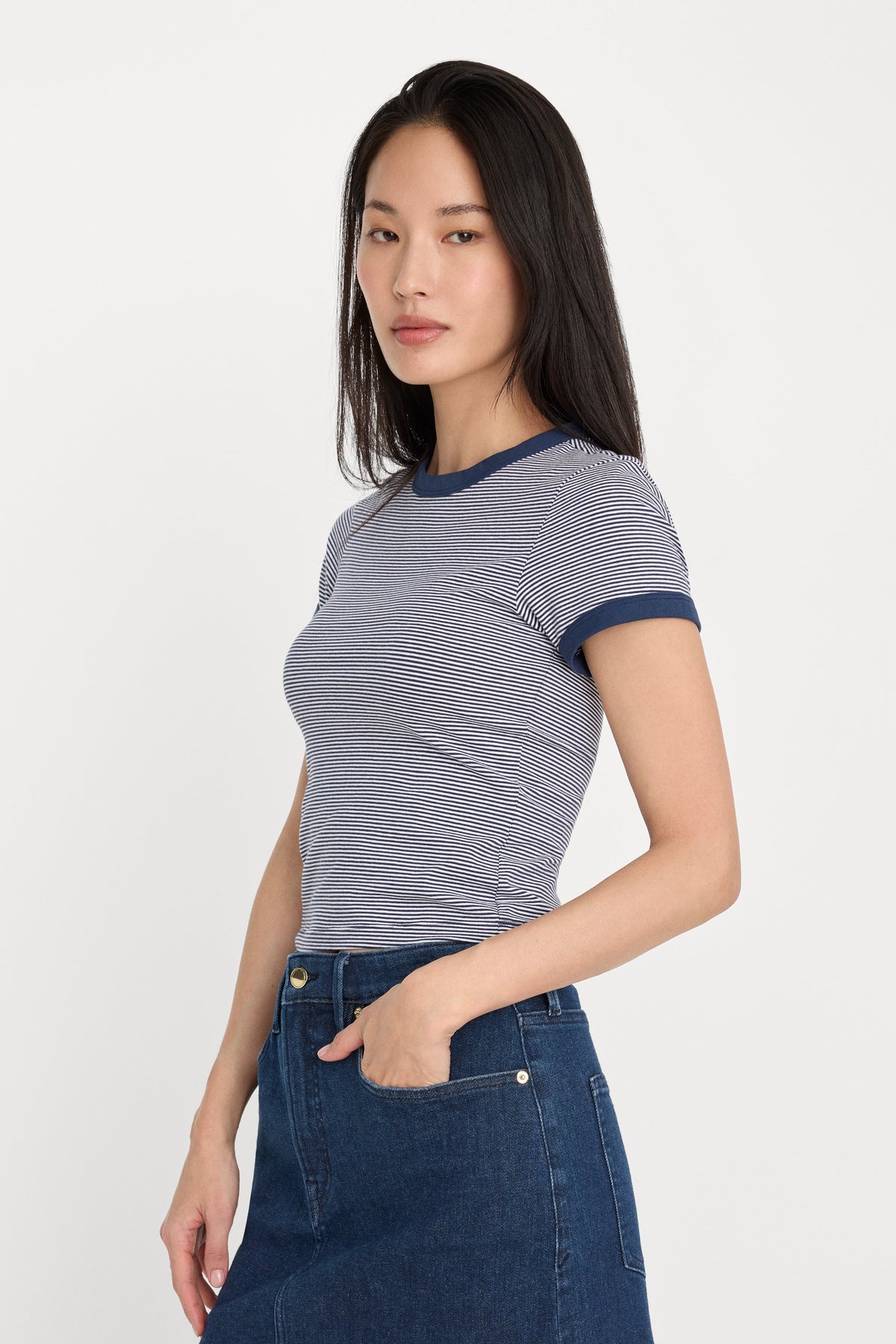 Premium THE RINGER BABY TEE HORIZON STRIPE