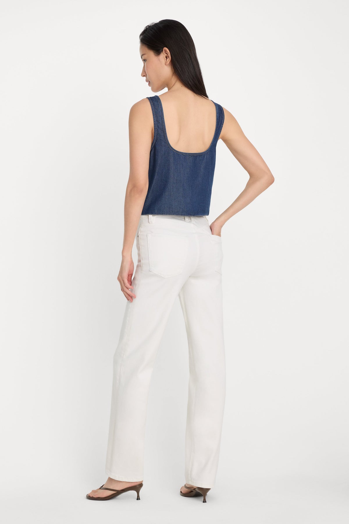 Premium GOOD TRUE STRAIGHT JEANS WHITE001