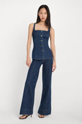 Premium GOOD WAIST PALAZZO JEANS INDIGO1169