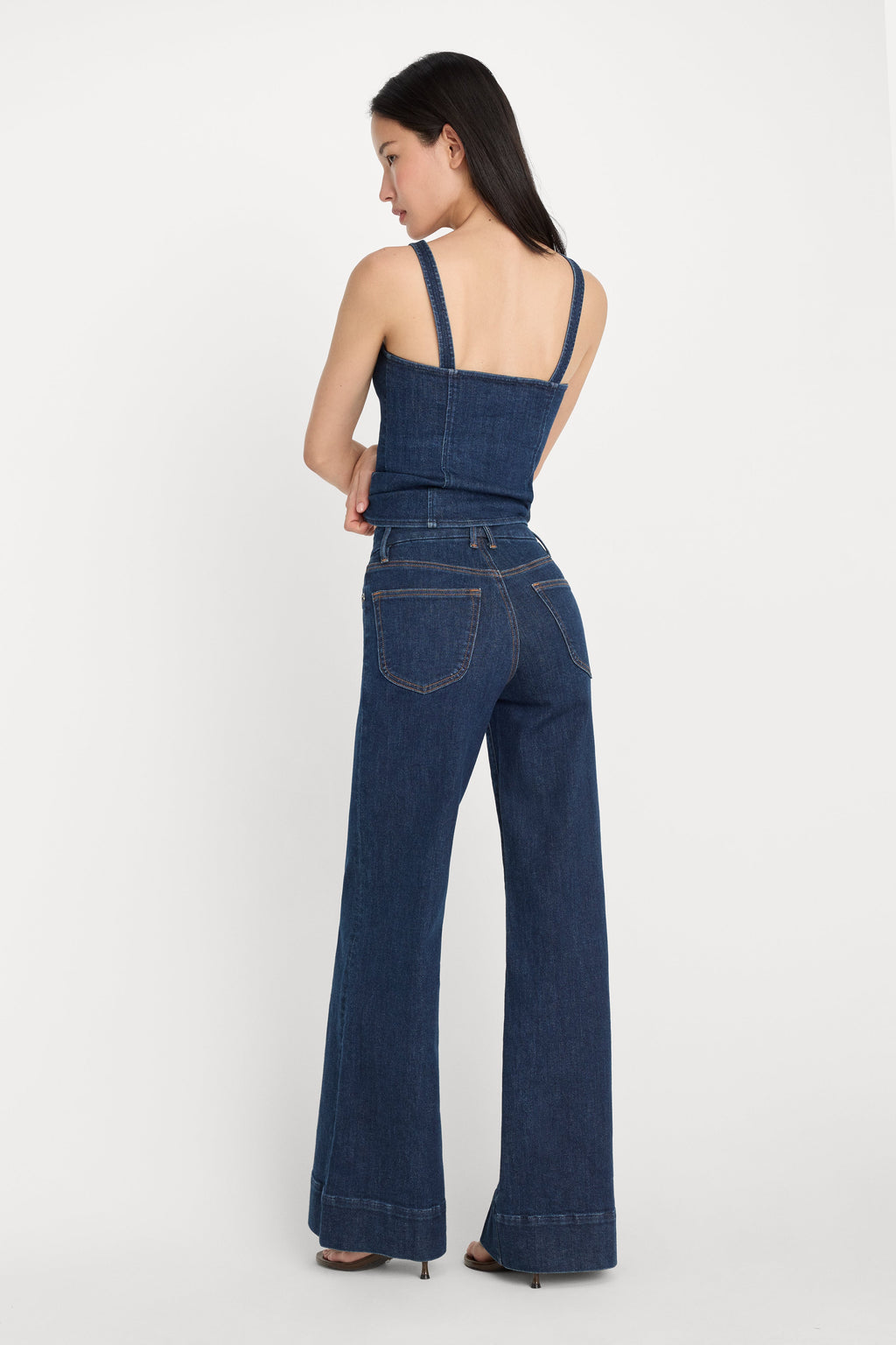 Premium GOOD WAIST PALAZZO JEANS INDIGO1169