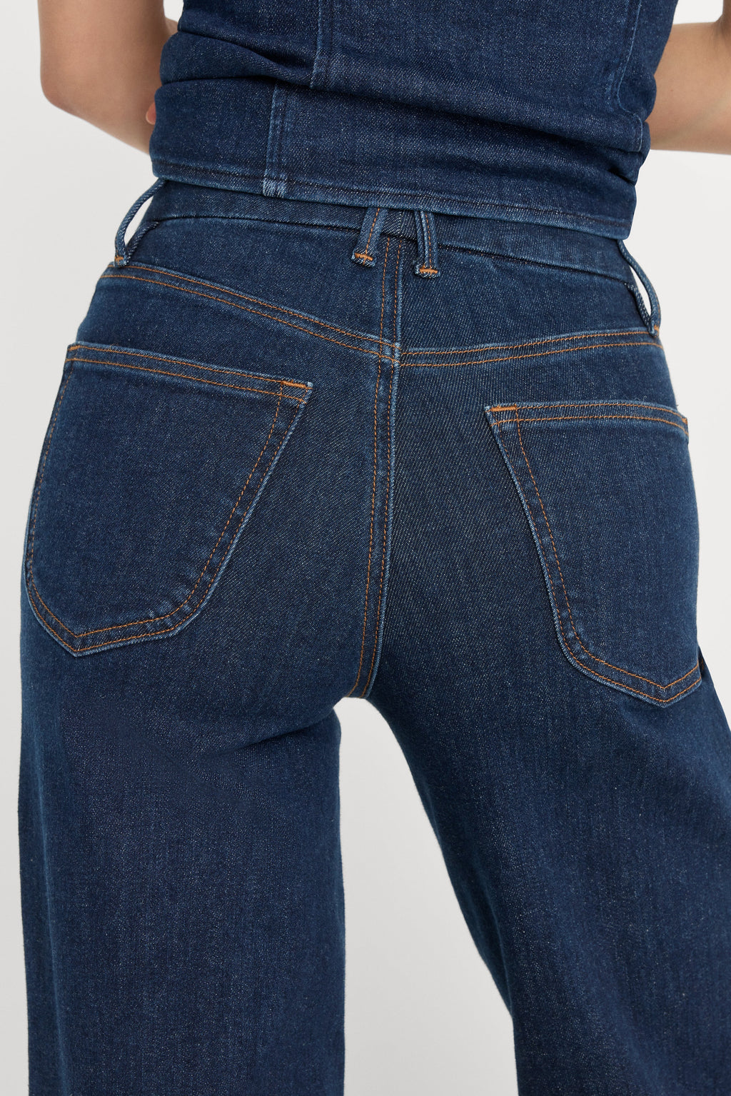 Premium GOOD WAIST PALAZZO JEANS INDIGO1169