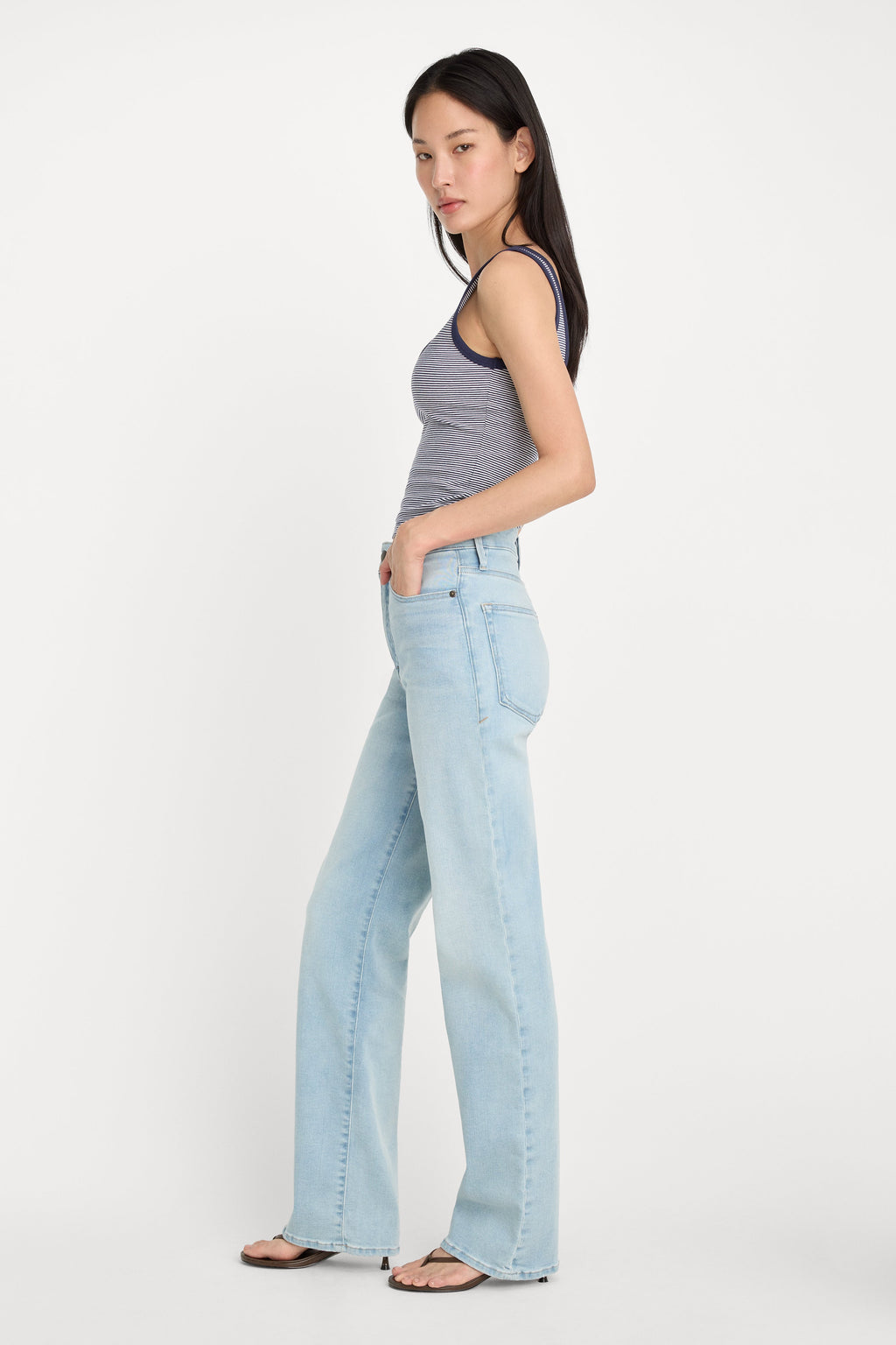 Premium SOFT TECH GOOD TRUE STRAIGHT JEANS INDIGO1130