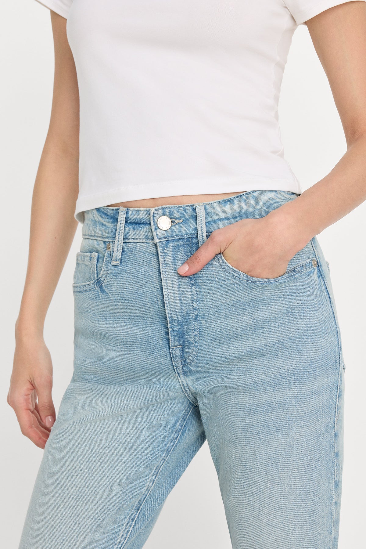 Premium GOOD ICON STRAIGHT ANKLE JEANS INDIGO1137