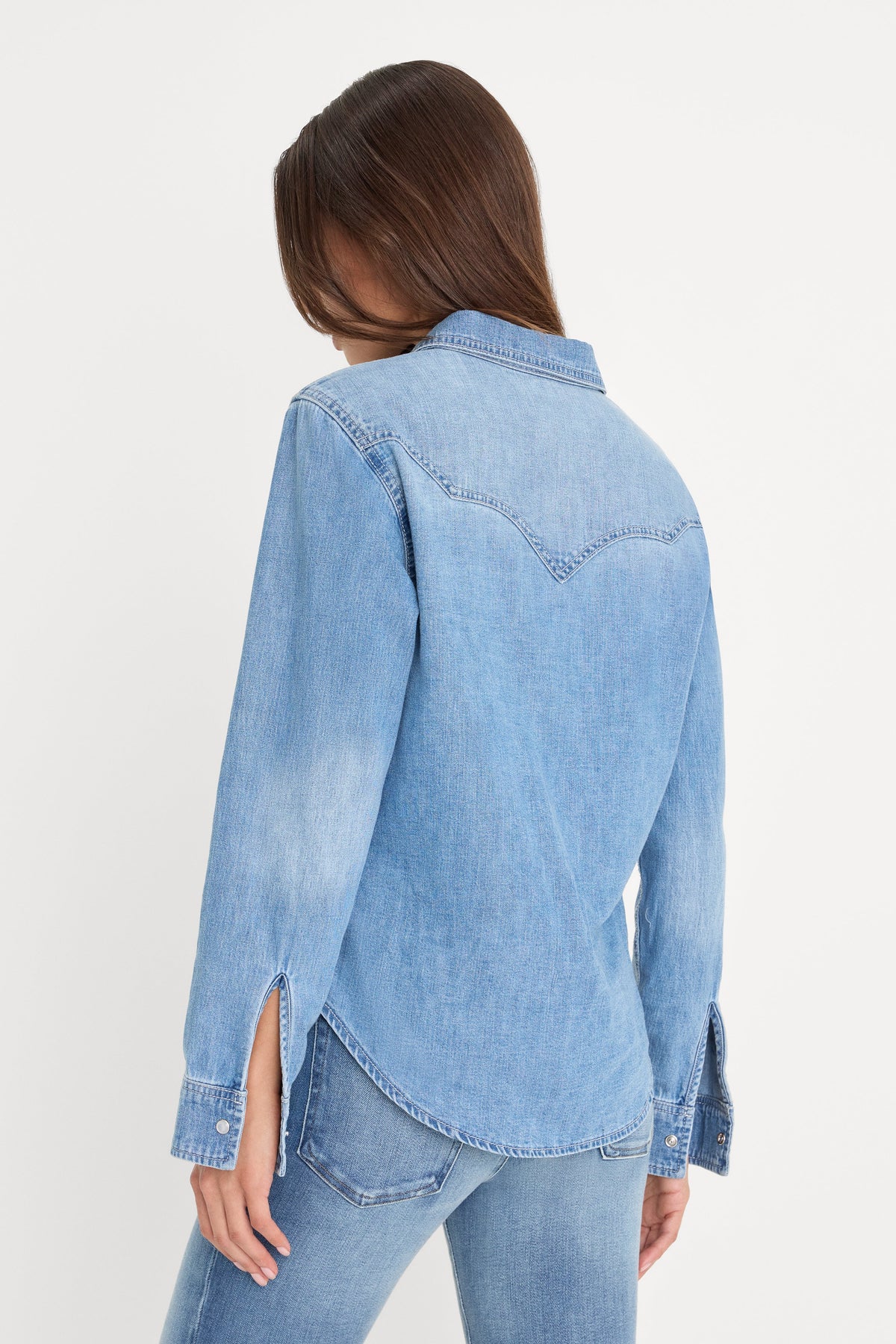 Premium DOLLY SLIM FIT DENIM SHIRT LIGHT BLUE
