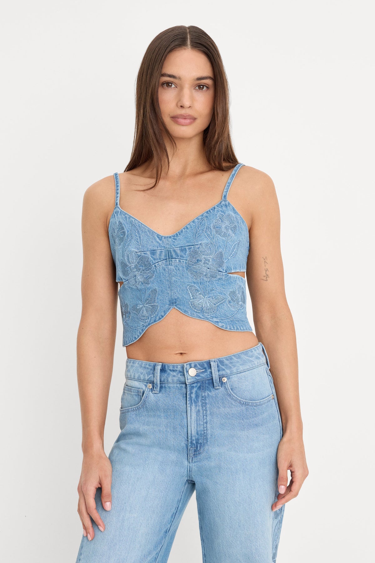 Premium DOLLY BUTTERFLY TOP INDIGO1201