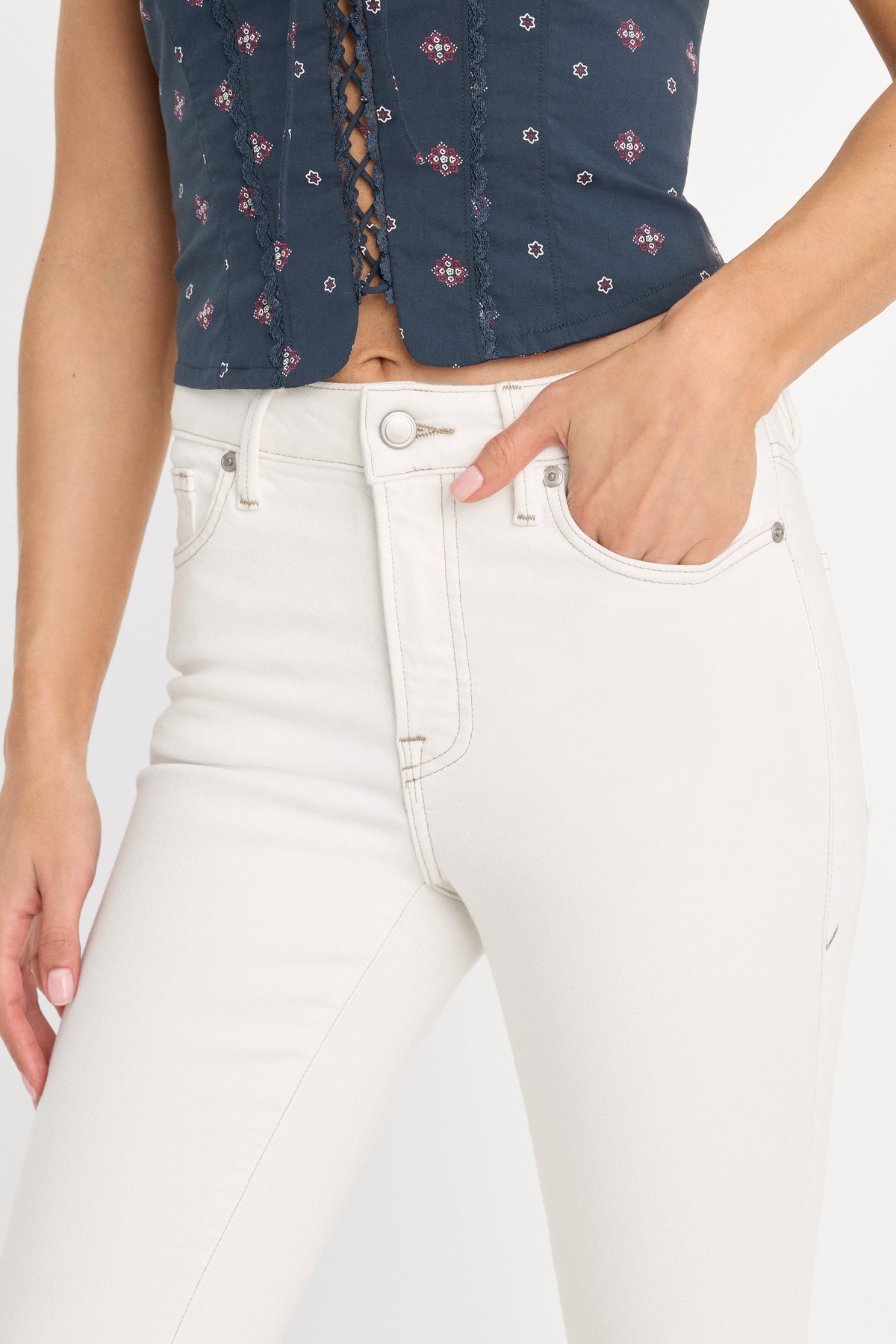 Premium DOLLY JOLEANS GOOD LEGS FLARE JEANS VINTAGE WHITE